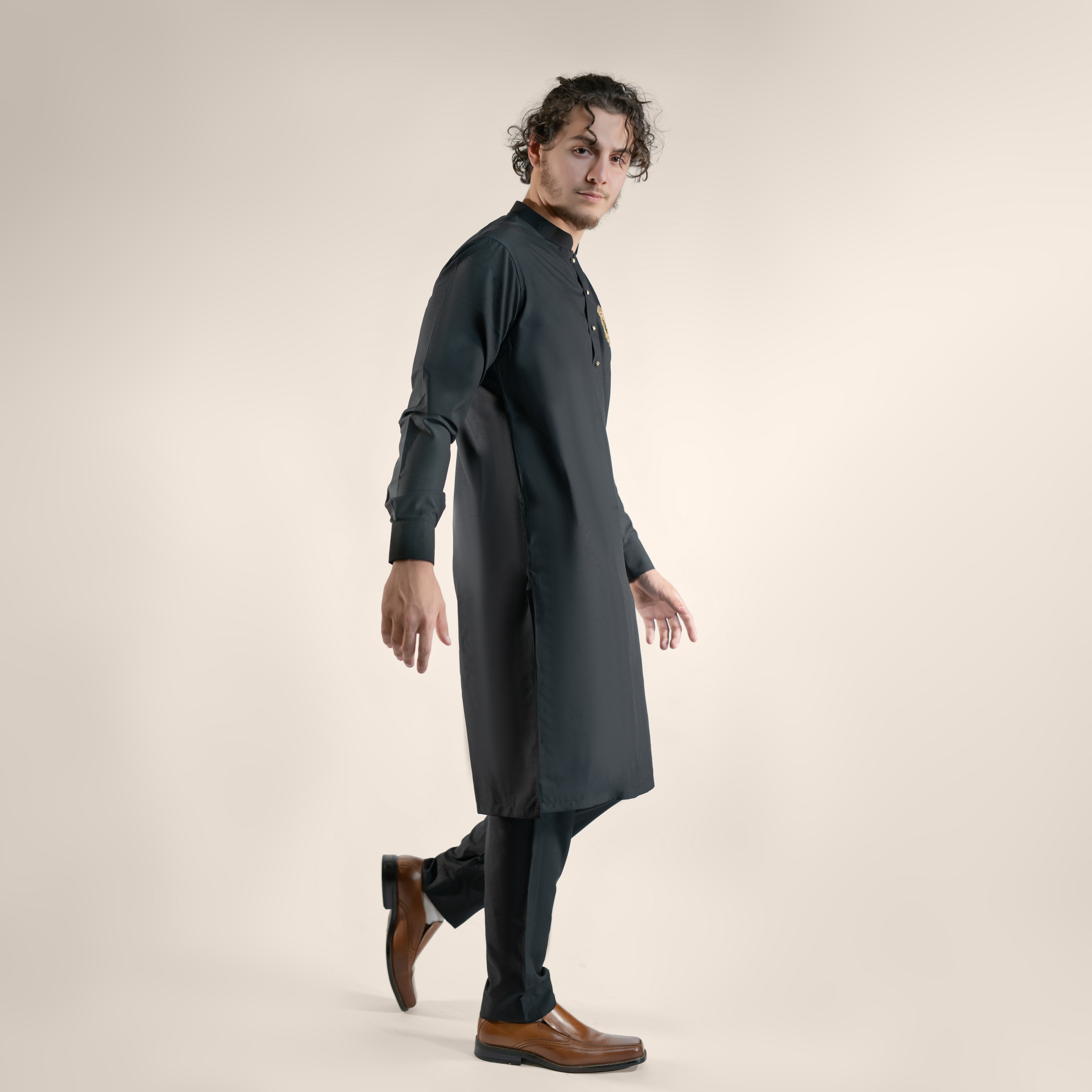Nightfall Noble Traditional Long Sleeve Kurta
