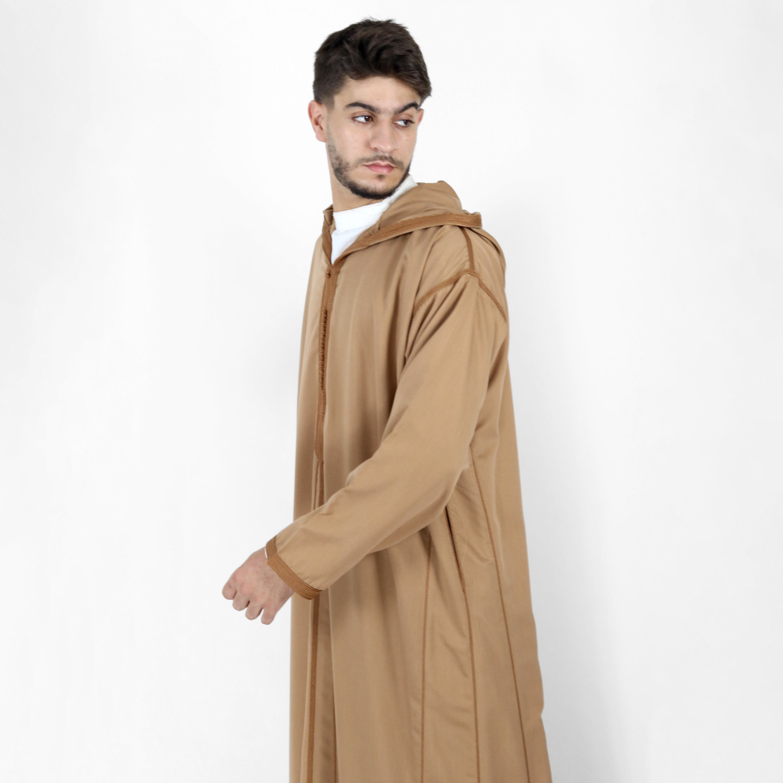 Ethereal Elegance Long Sleeve Hooded Djellaba Thobes