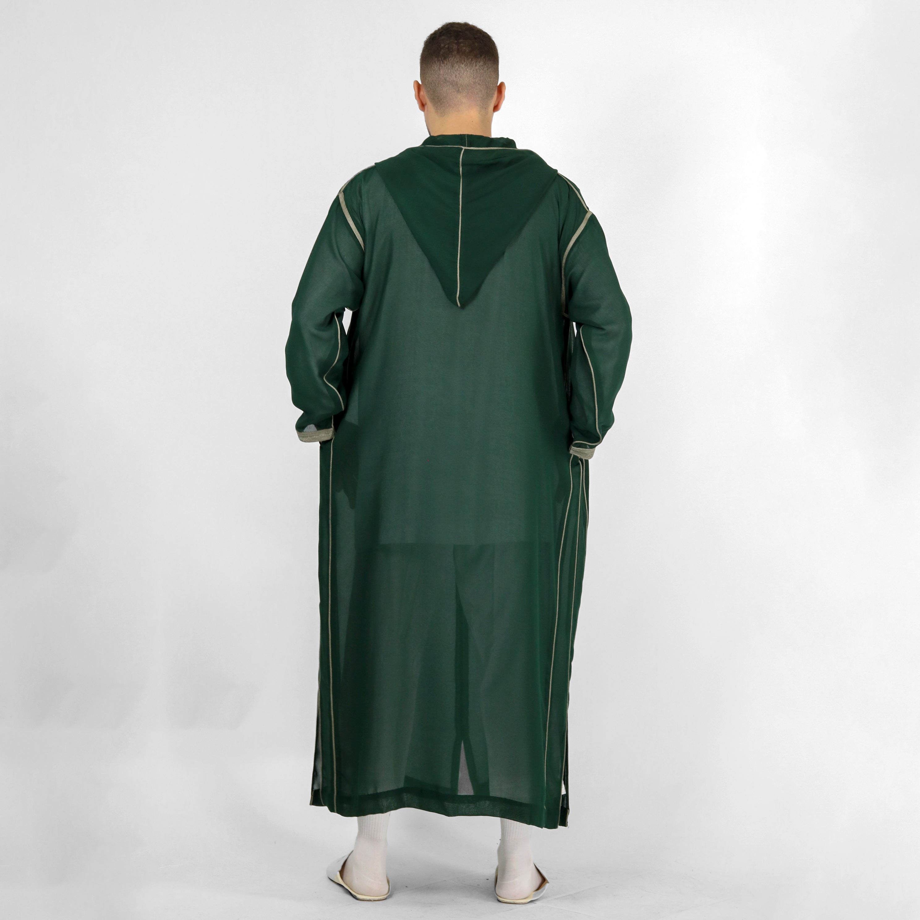 Arabesque Aura Heavy Embroidery Work Hooded Djellaba Thobes