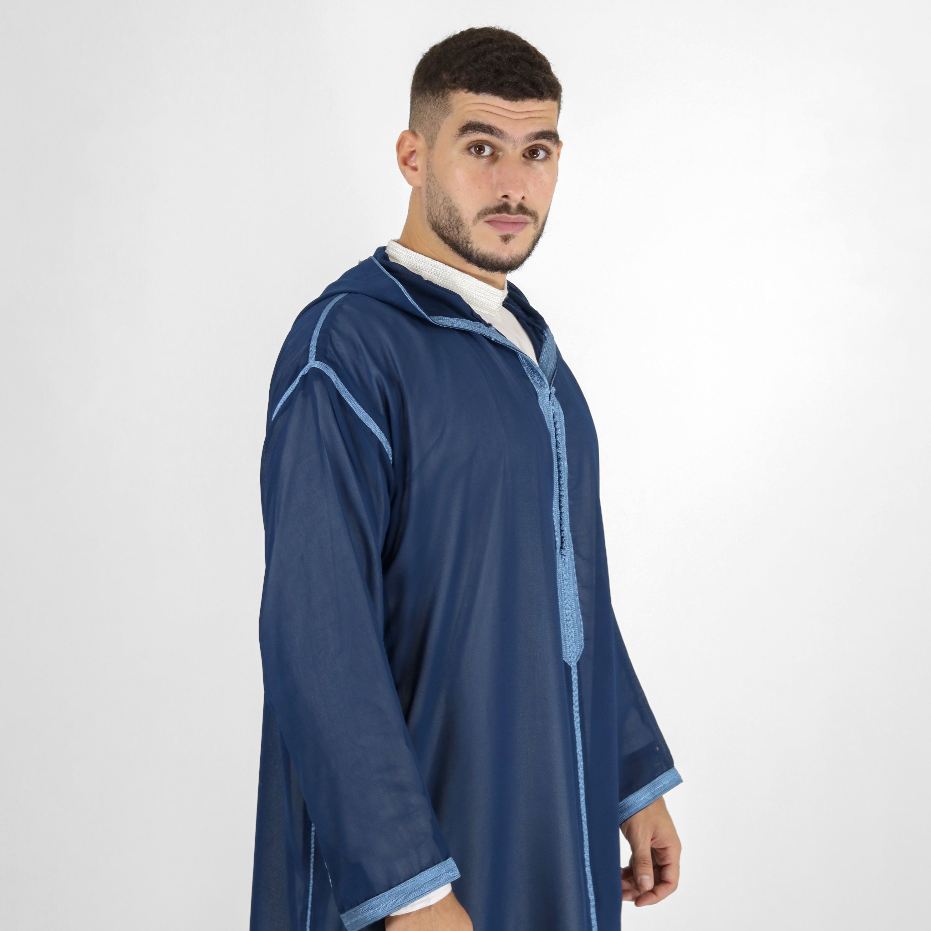 Arabesque Aura Heavy Embroidery Work Hooded Djellaba Thobes