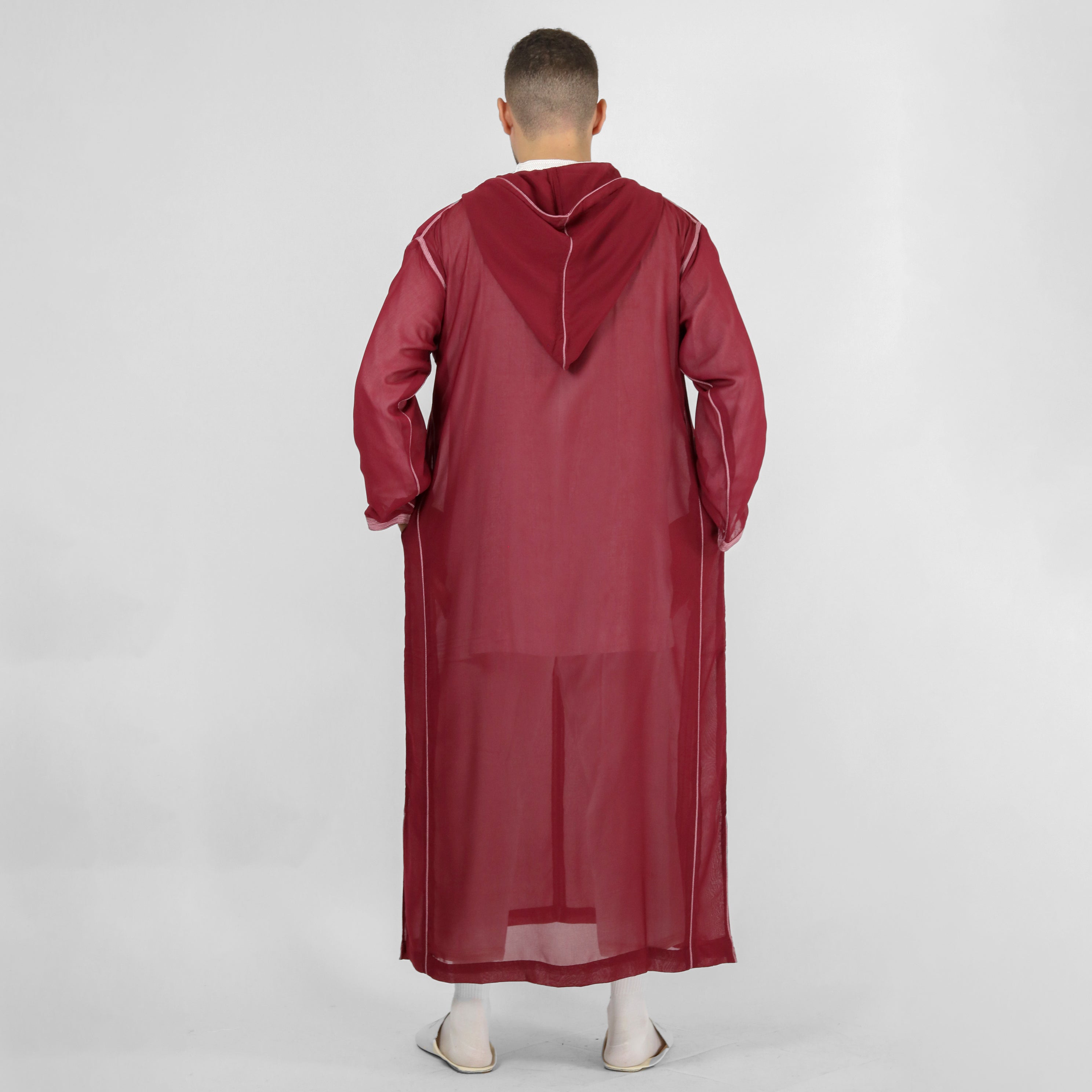 Arabesque Aura Heavy Embroidery Work Hooded Djellaba Thobes