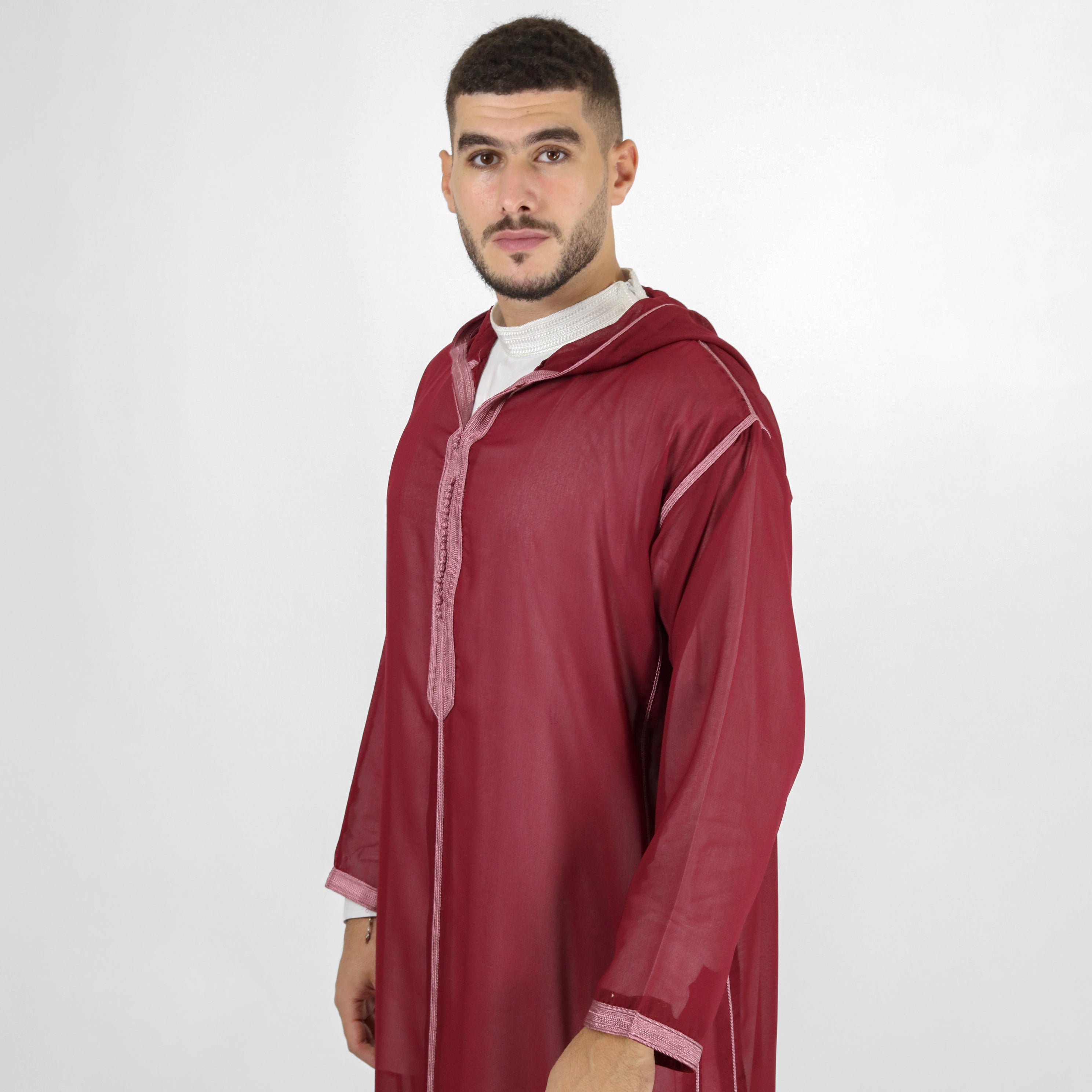 Arabesque Aura Heavy Embroidery Work Hooded Djellaba Thobes