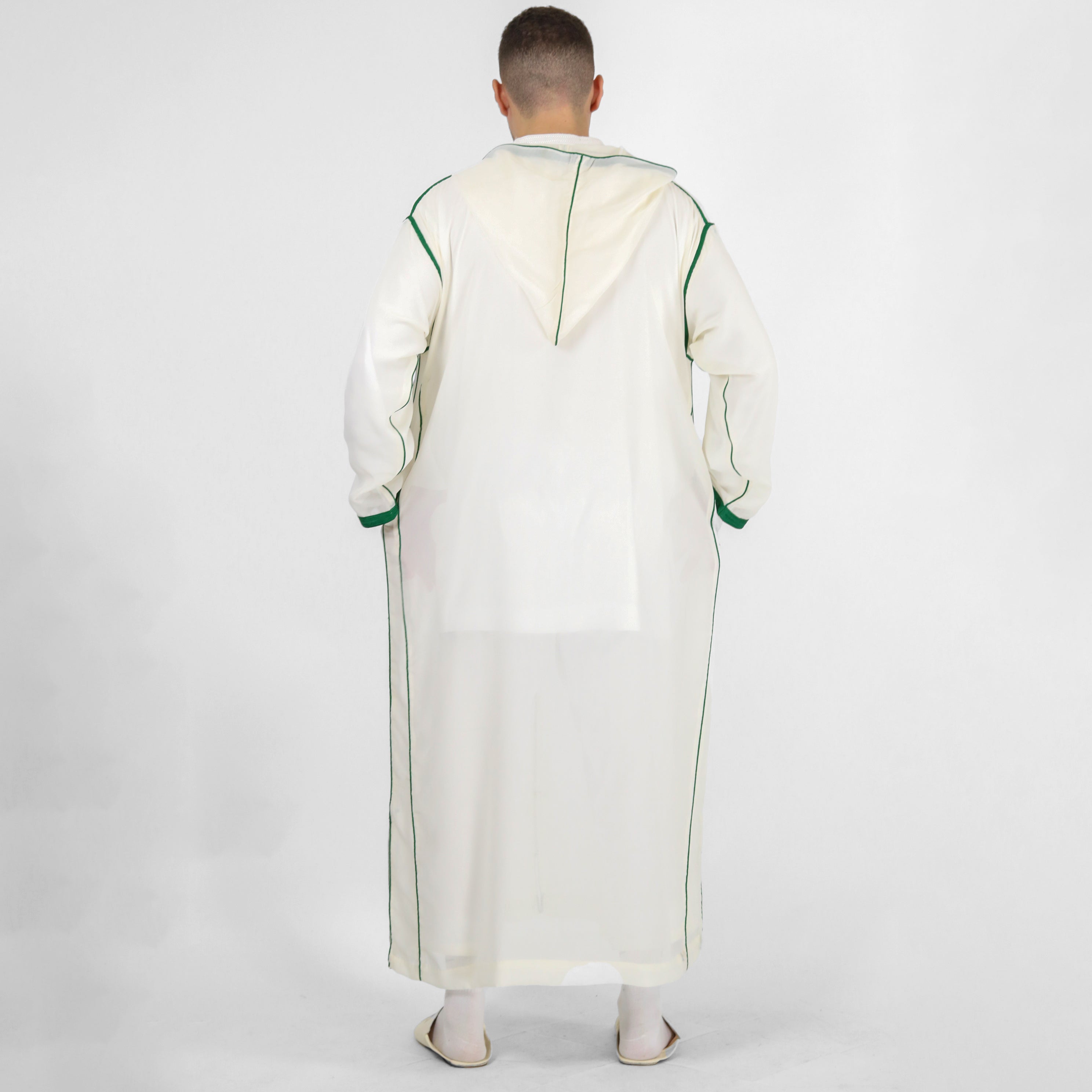 Arabesque Aura Heavy Embroidery Work Hooded Djellaba Thobes