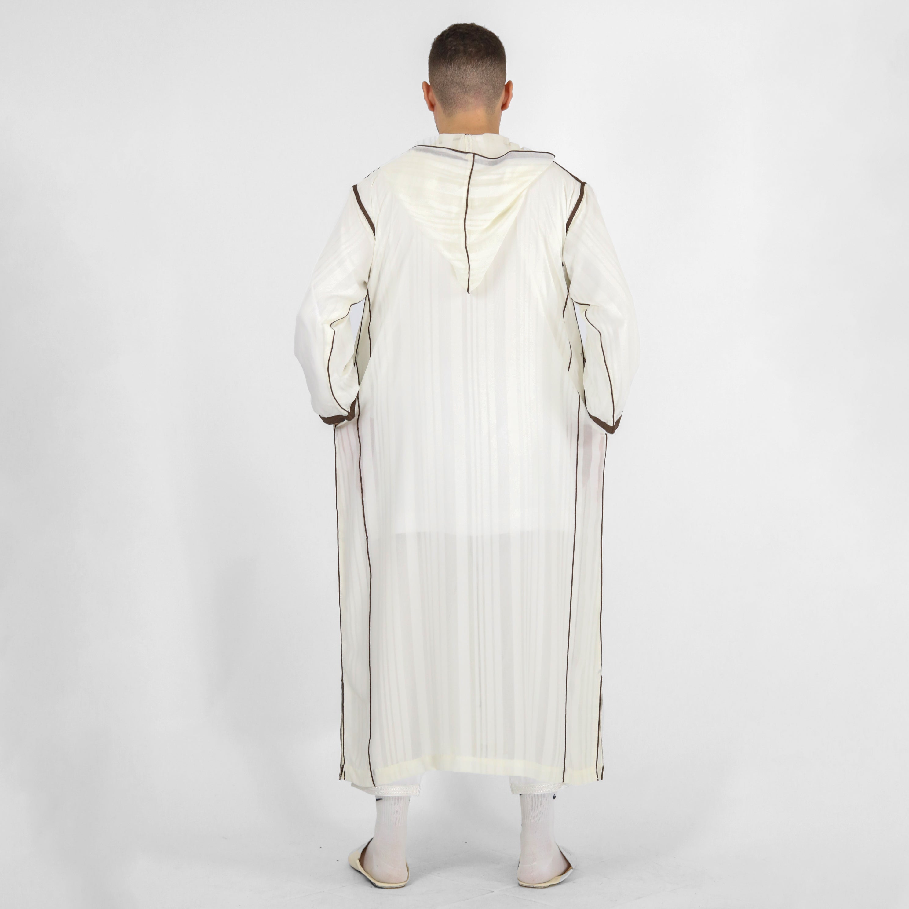 Arabesque Aura Heavy Embroidery Work Hooded Djellaba Thobes