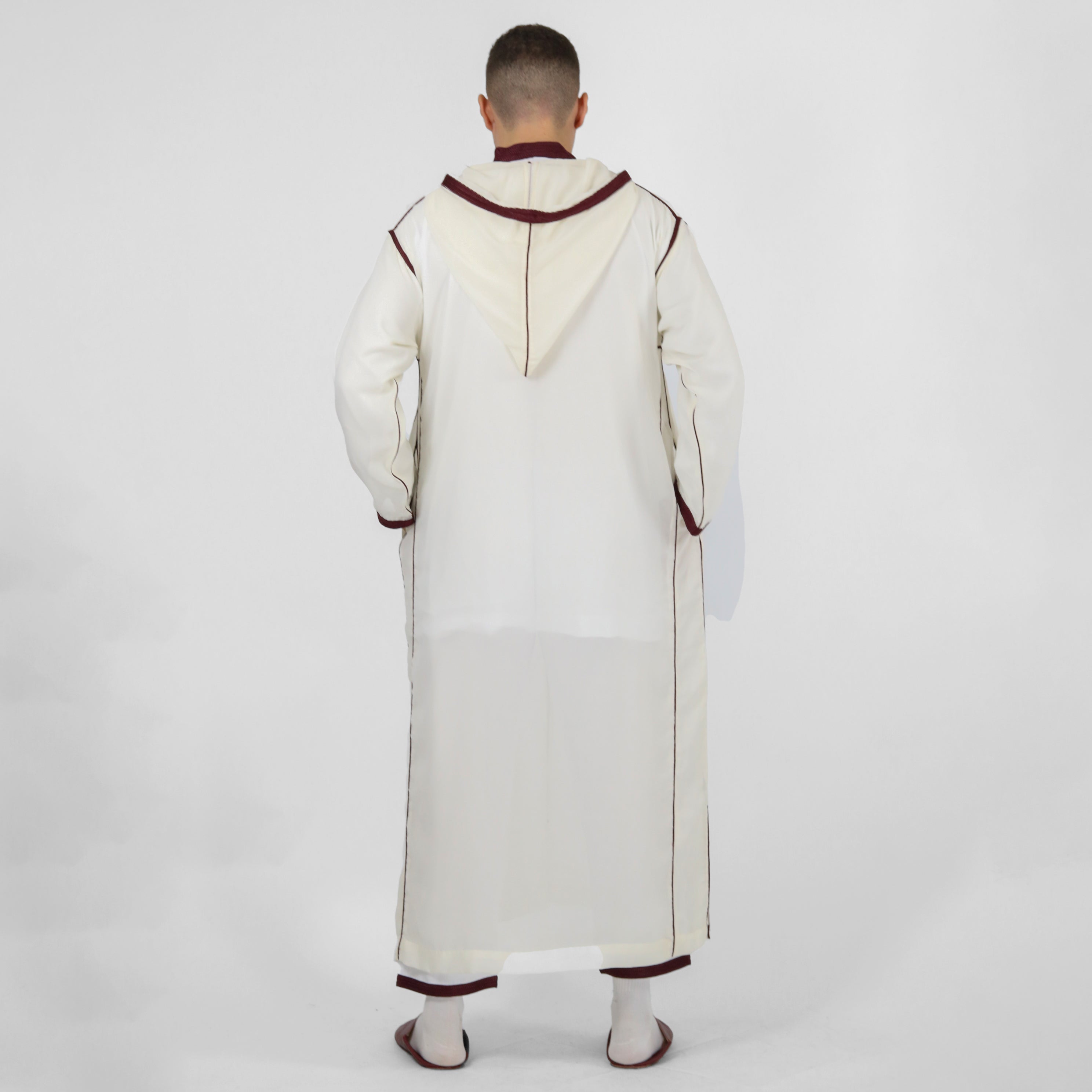 Arabesque Aura Heavy Embroidery Work Hooded Djellaba Thobes