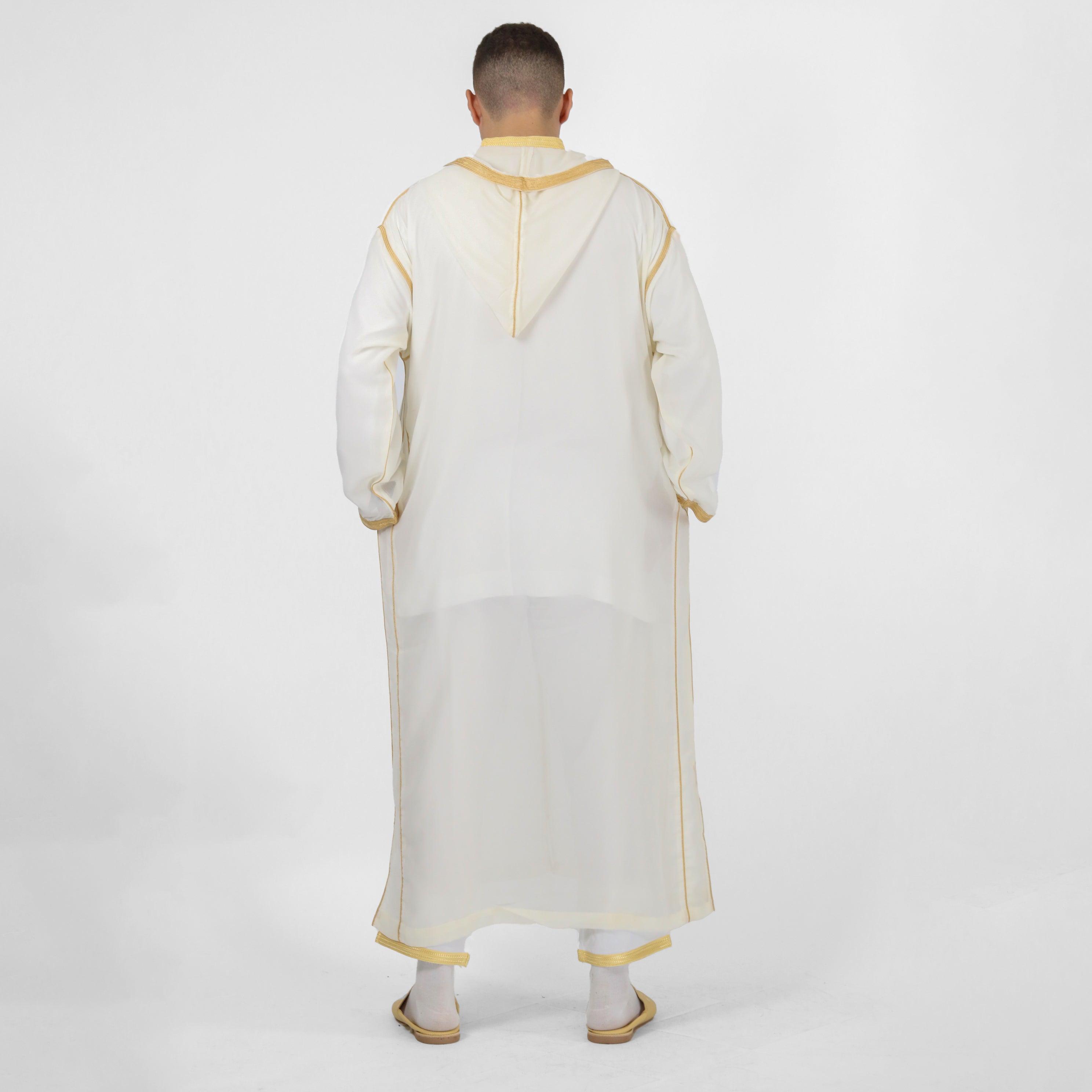 Arabesque Aura Heavy Embroidery Work Hooded Djellaba Thobes