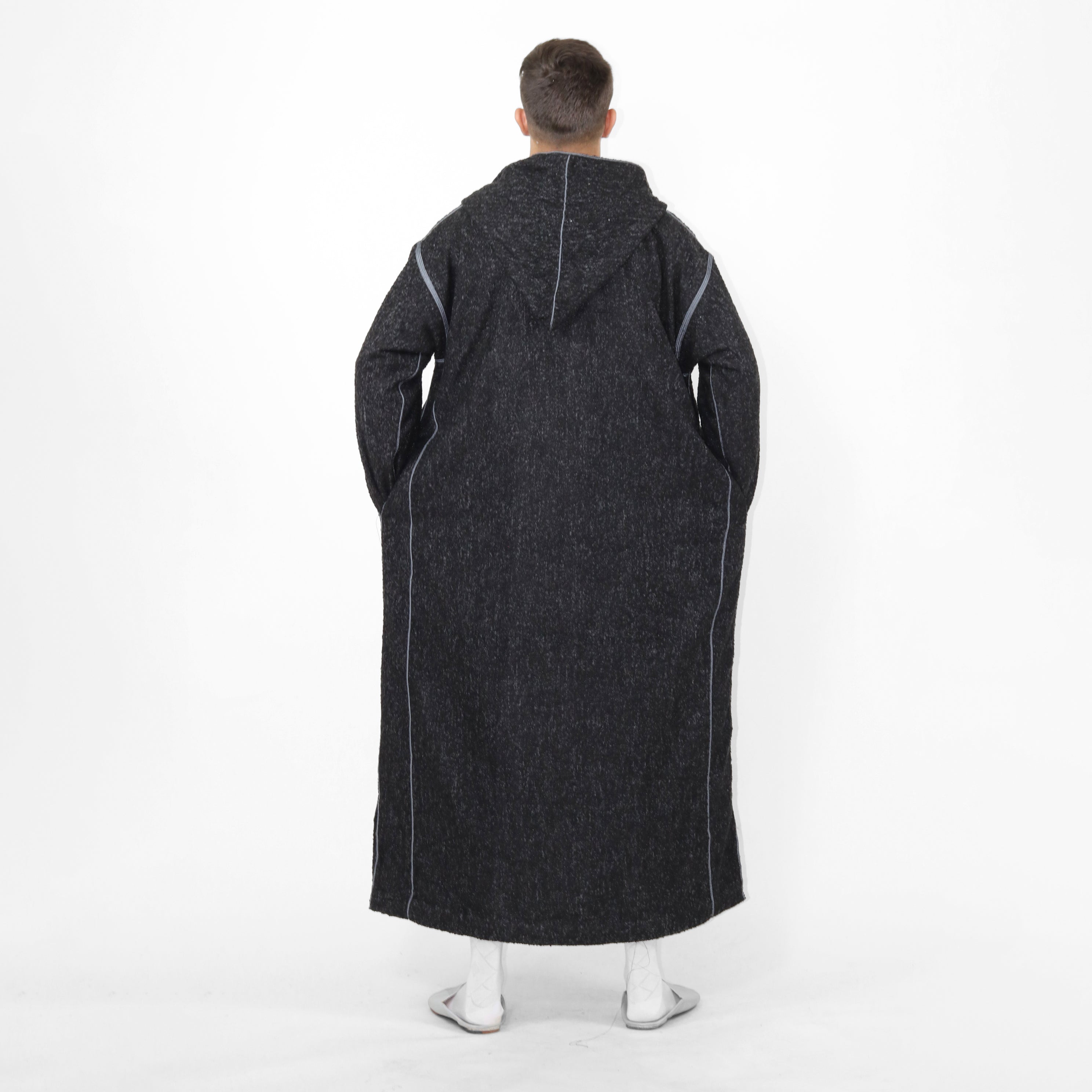 Sahara Serenity Trendy Embroidered Long sleeve Hooded Thobe