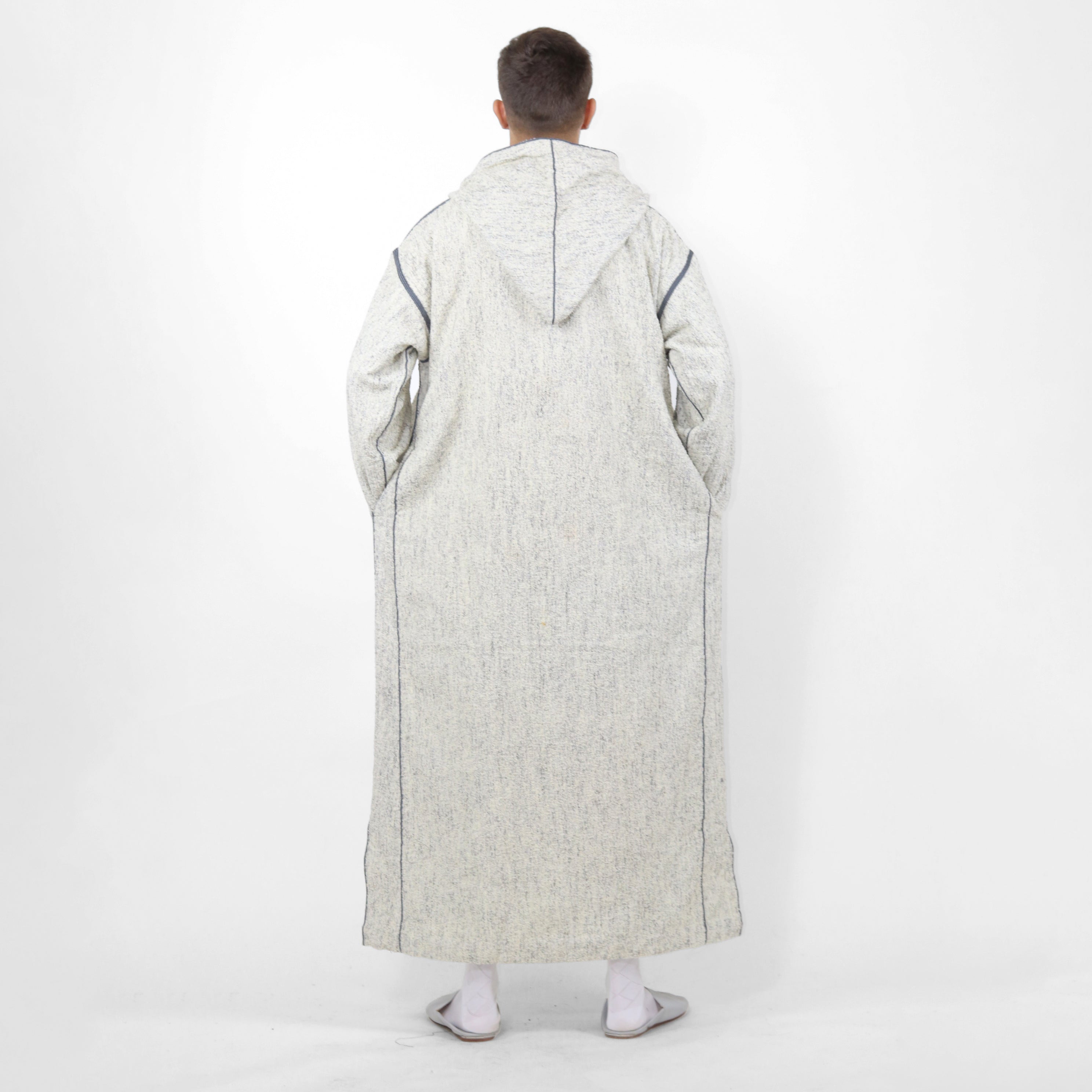 Sahara Serenity Trendy Embroidered Long sleeve Hooded Thobe