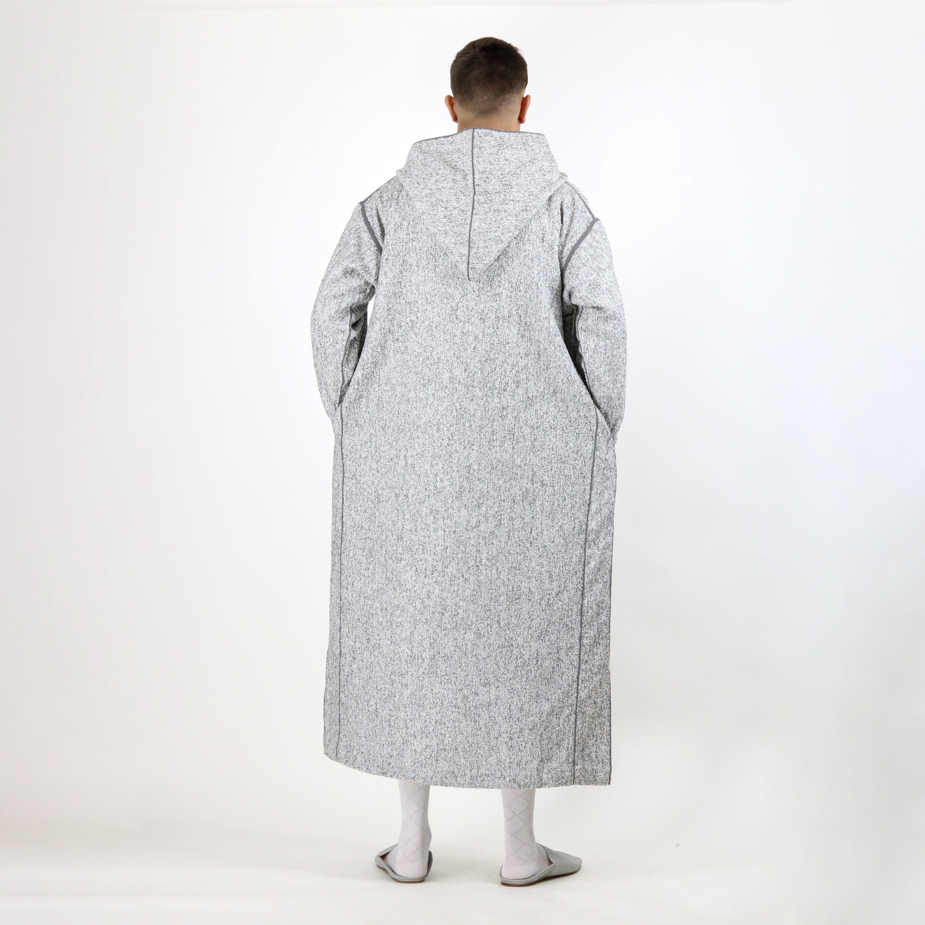 Sahara Serenity Trendy Embroidered Long sleeve Hooded Thobe