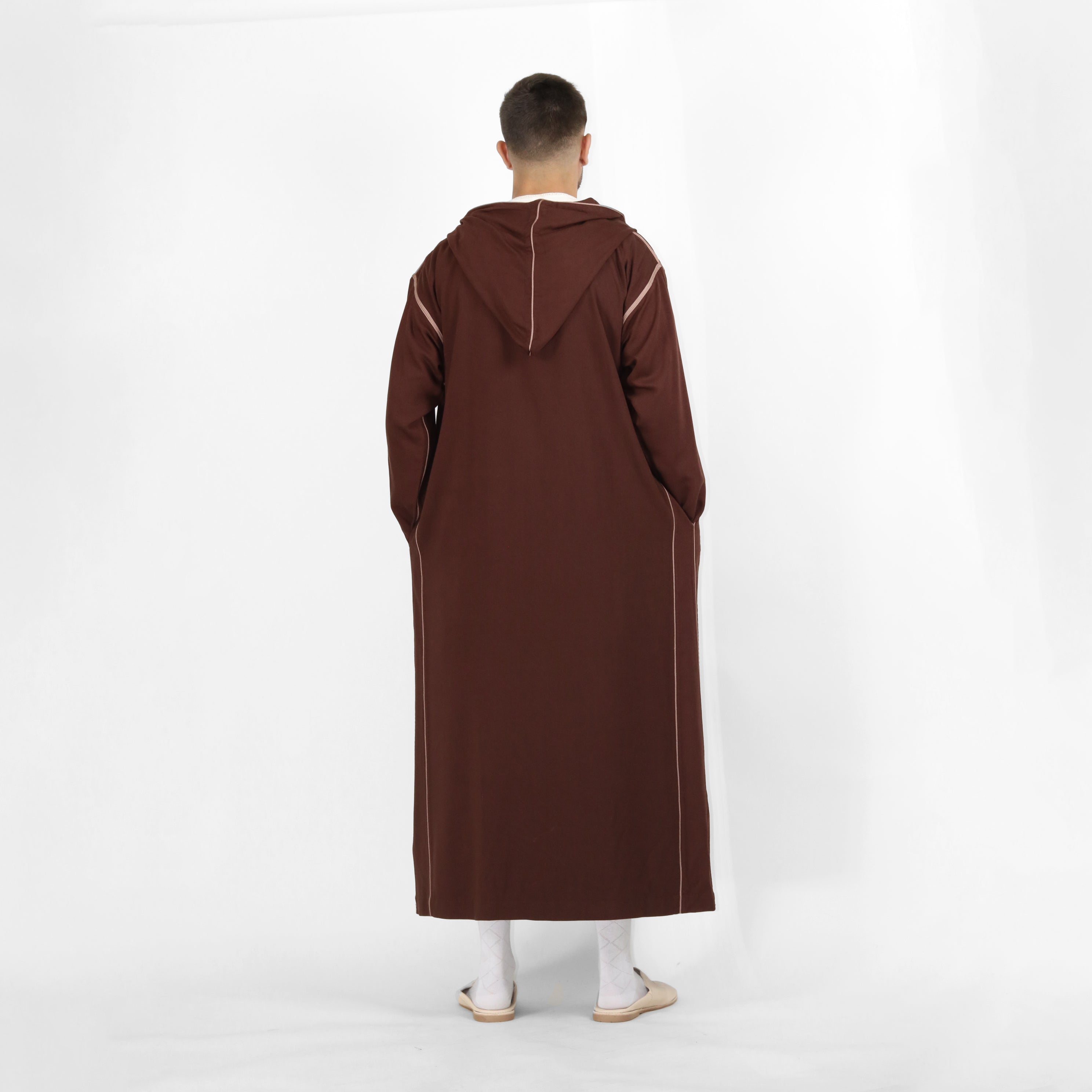 Bloom Elegance Embroidery Worked Moroccan Hooded Djellaba Thobes