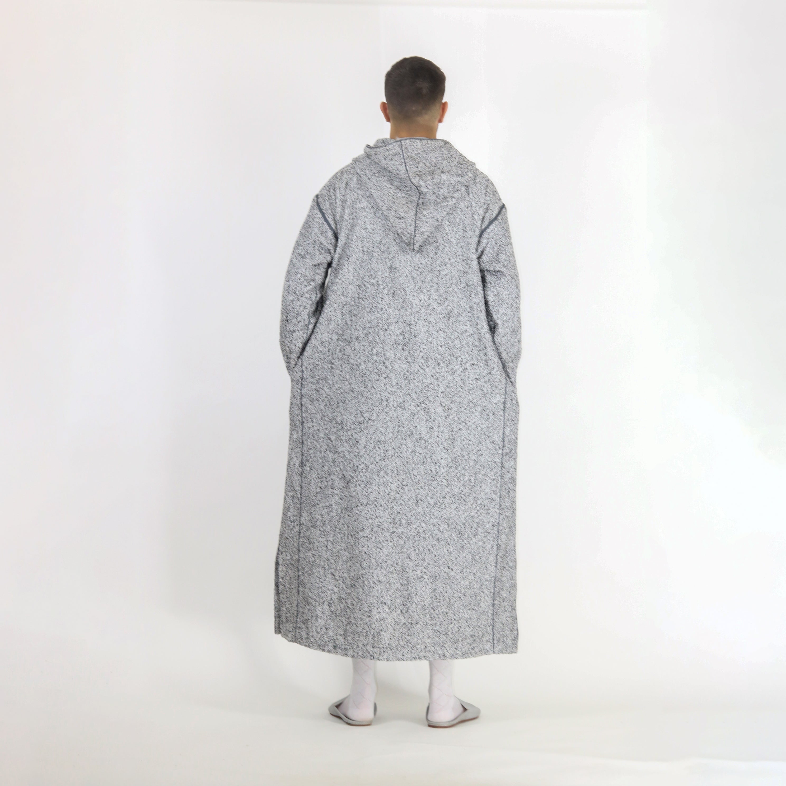 Sahara Serenity Trendy Embroidered Long sleeve Hooded Thobe