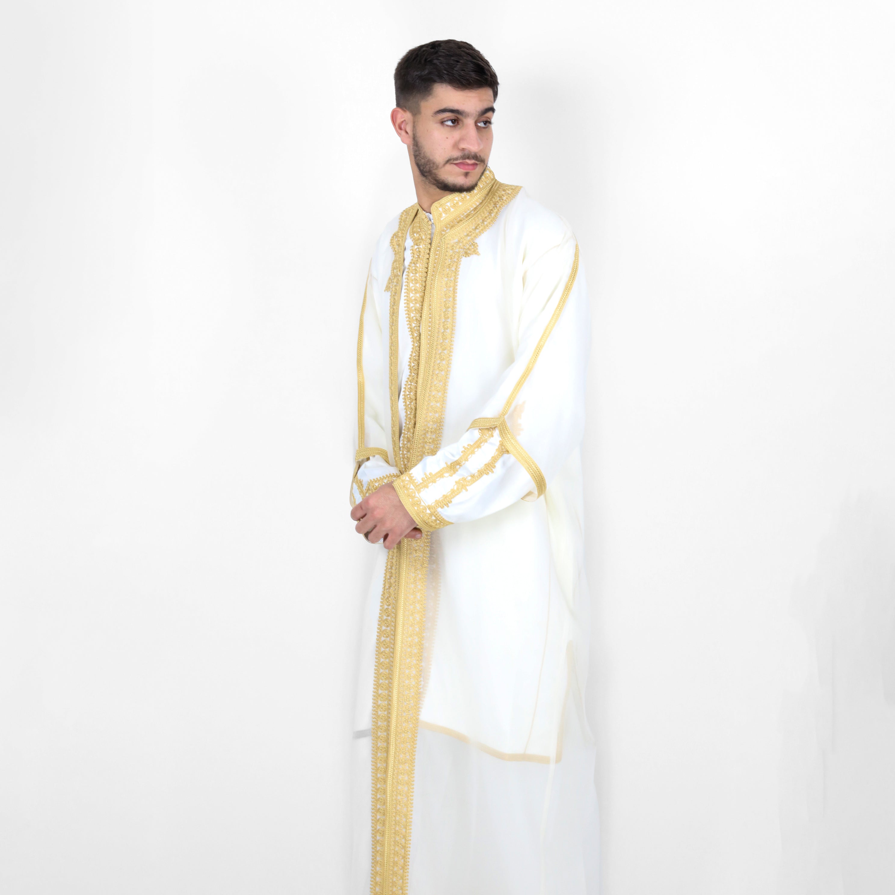 Oasis Moroccan Men Djellaba 3-piece Caftan Thobe Set