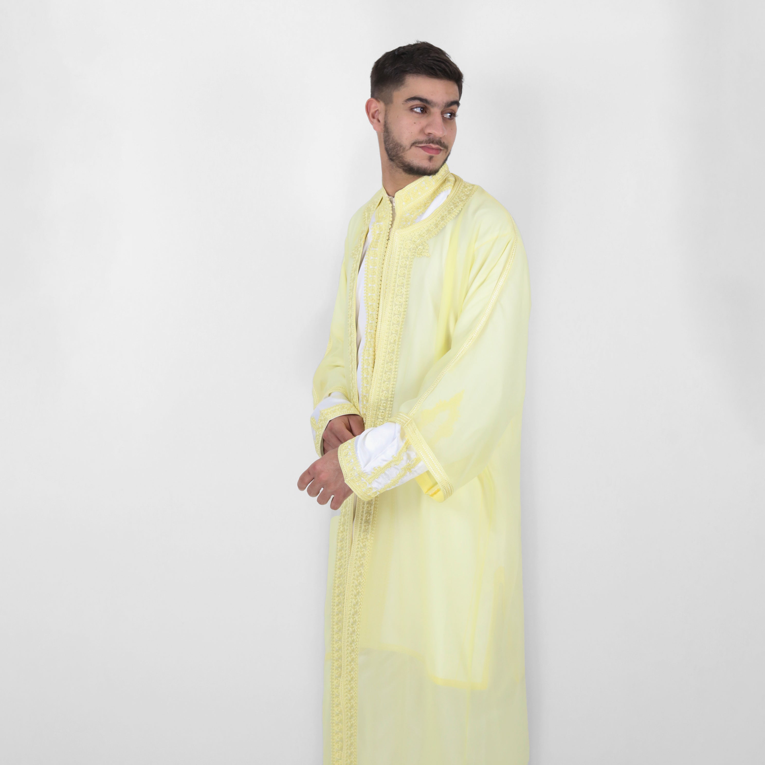 Oasis Moroccan Men Djellaba 3-piece Caftan Thobe Set