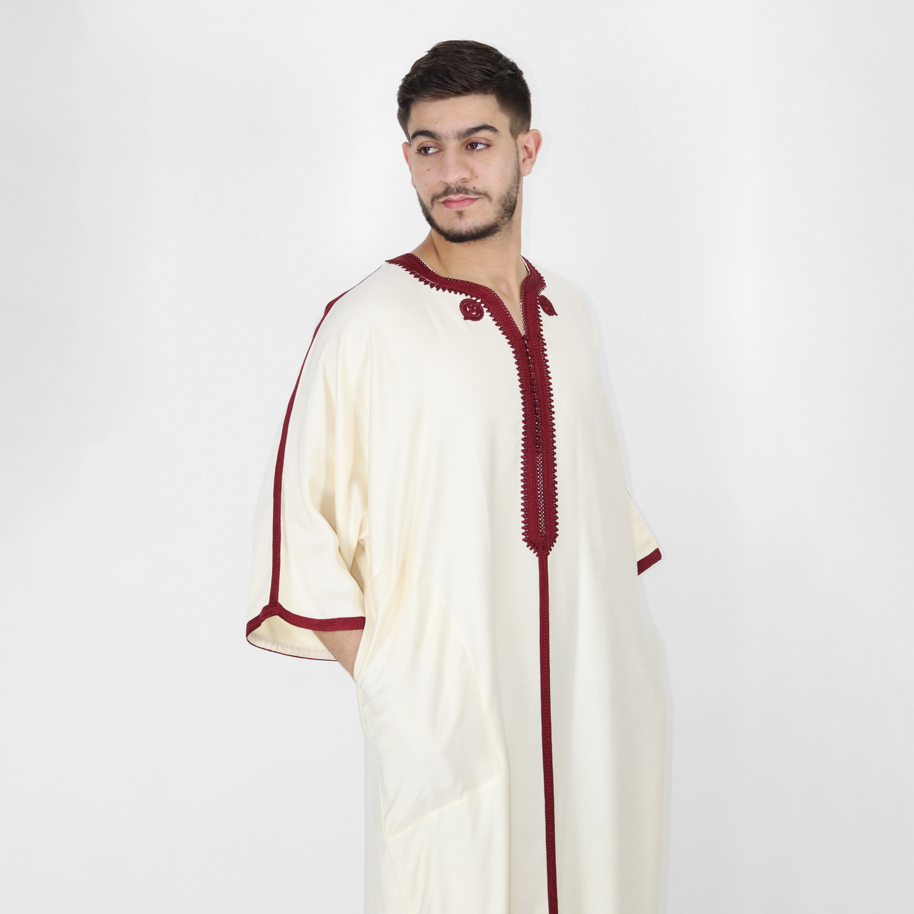 Celestial Serenity Elbow Length Sleeve Embroidered Thobes