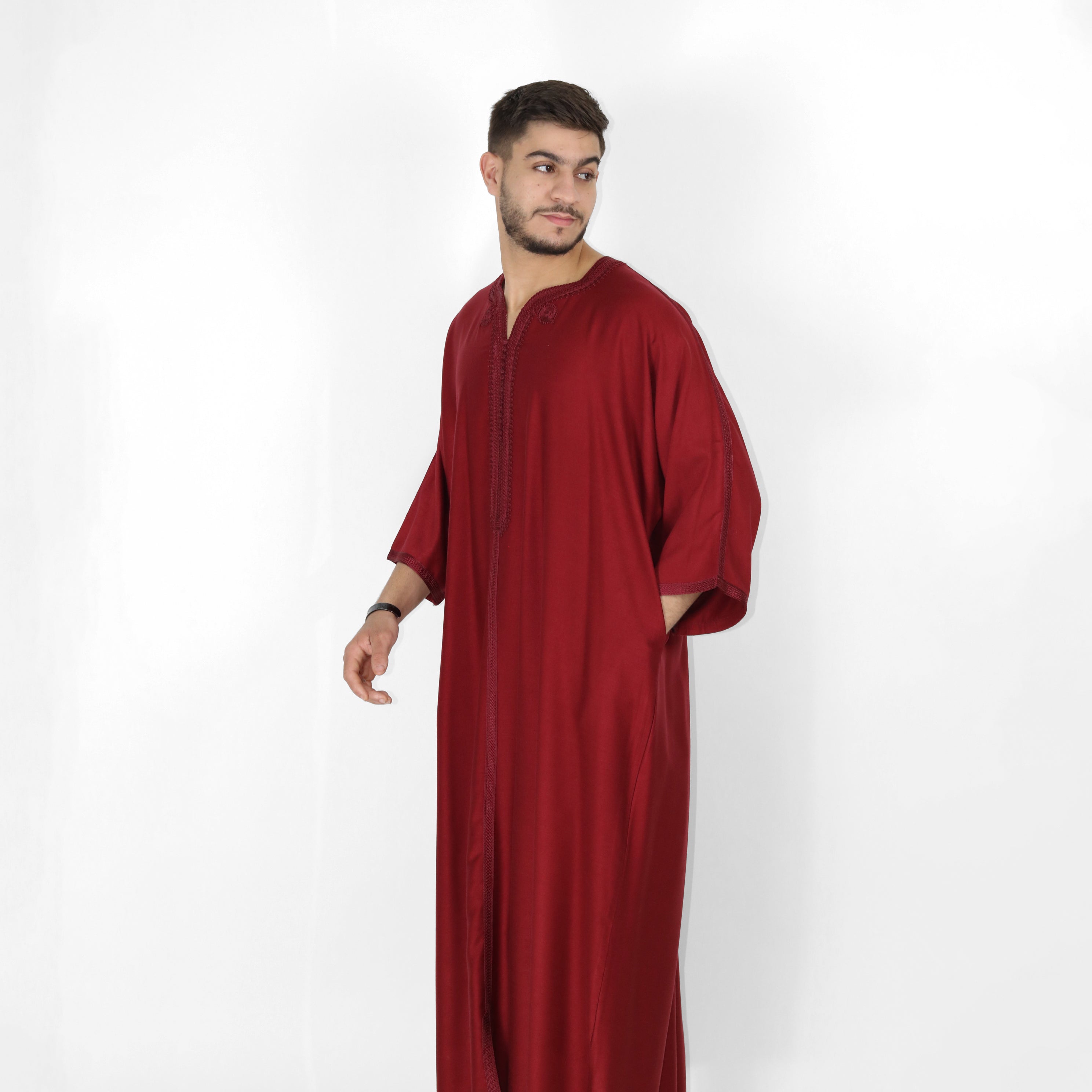 Celestial Serenity Elbow Length Sleeve Embroidered Thobes