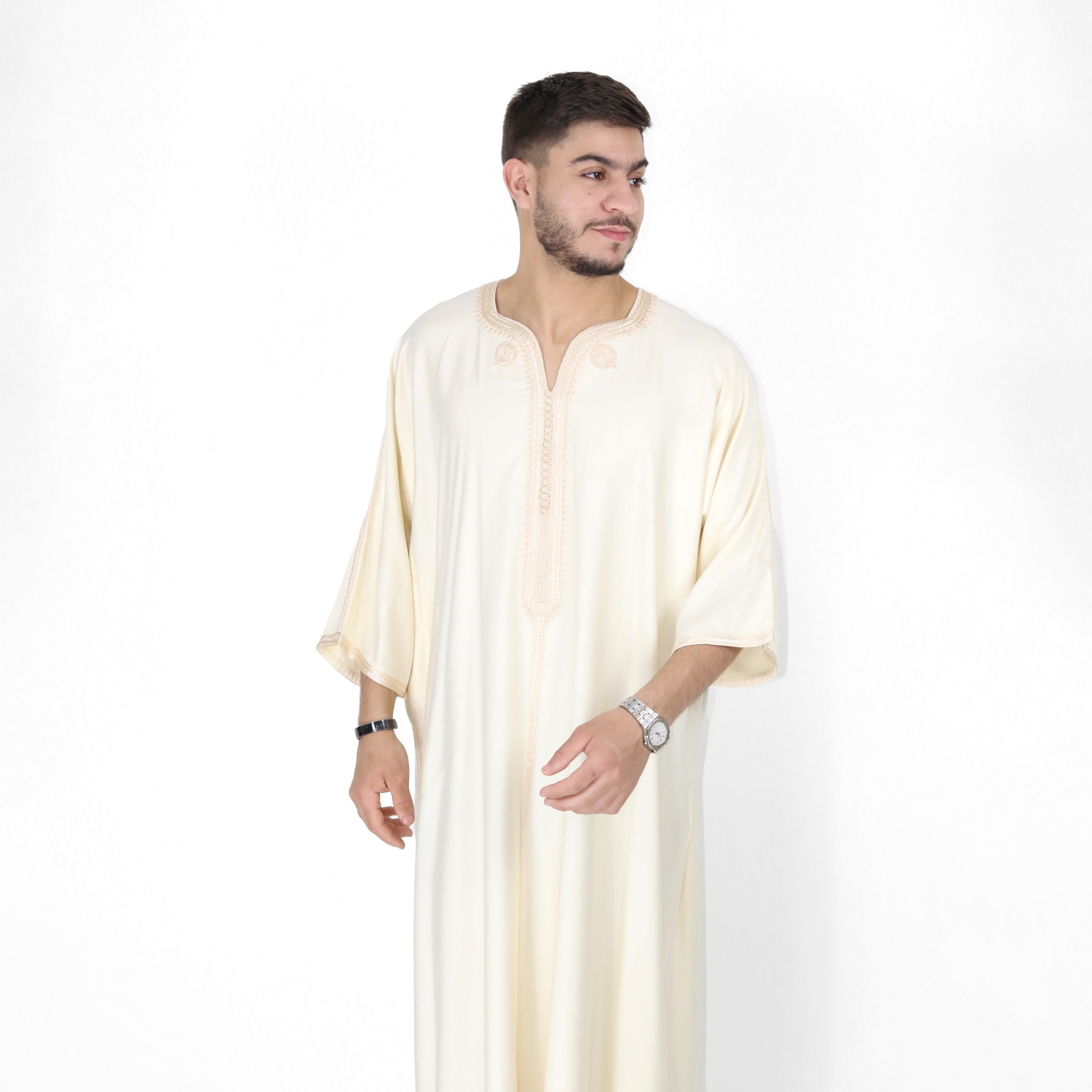 Celestial Serenity Elbow Length Sleeve Embroidered Thobes