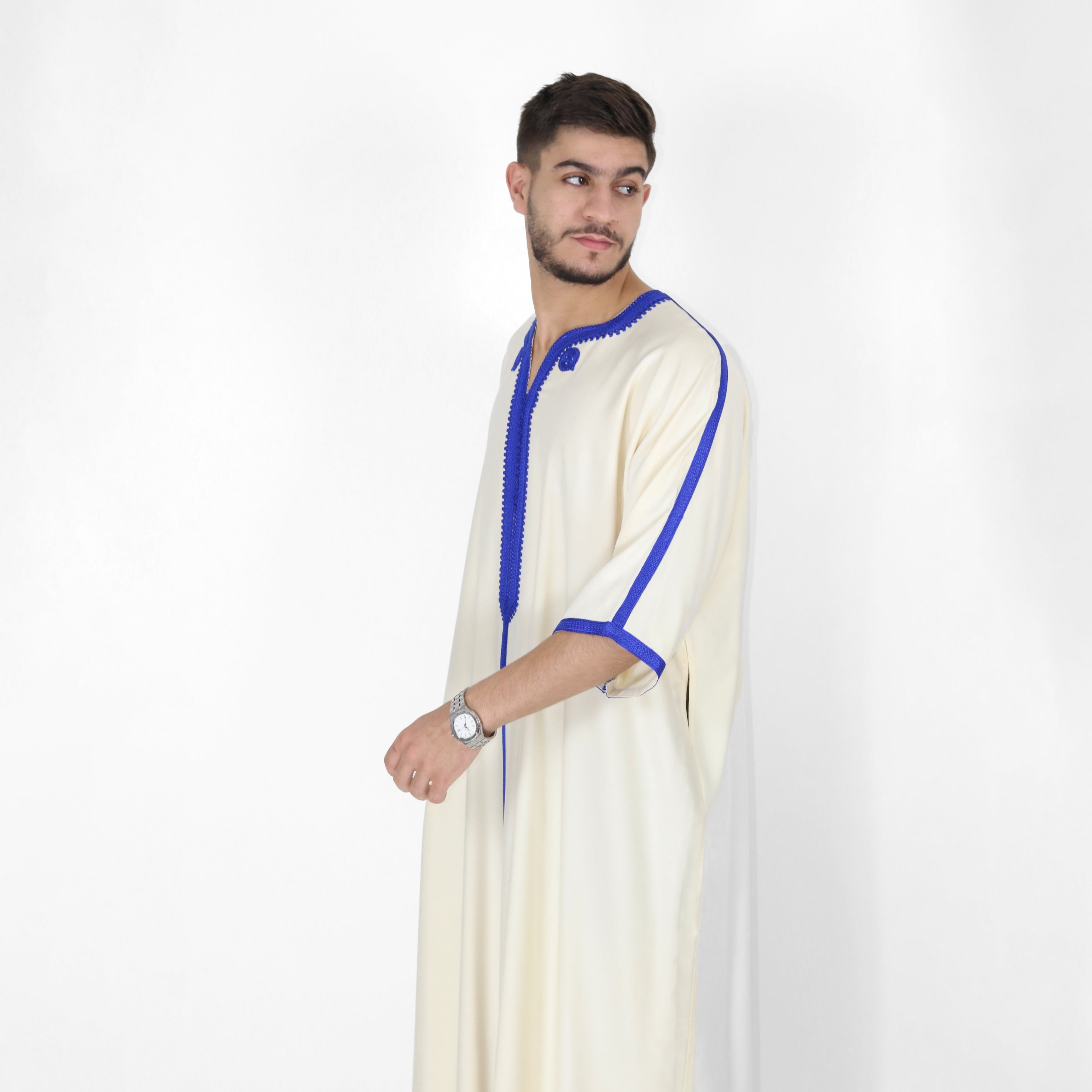 Celestial Serenity Elbow Length Sleeve Embroidered Thobes