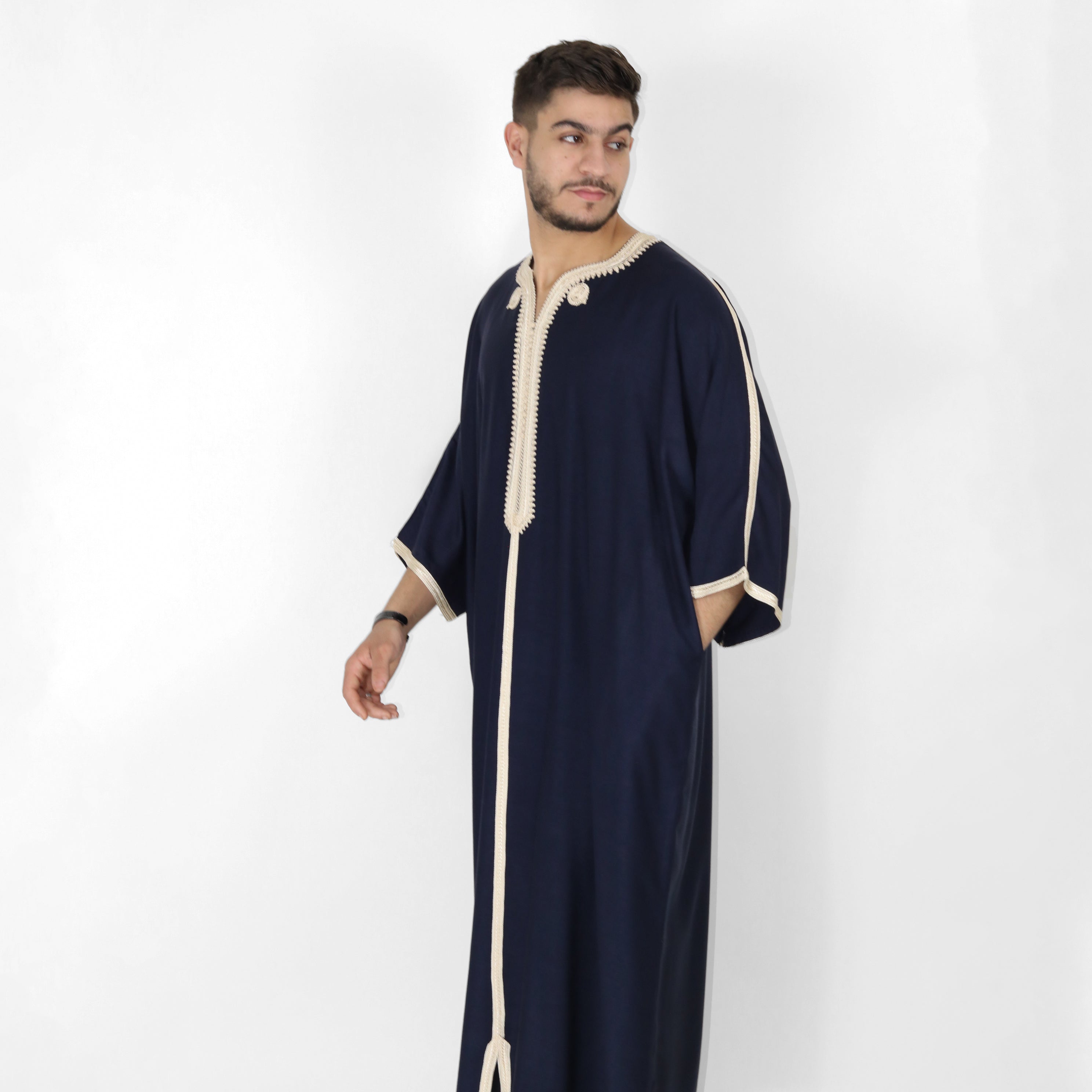 Celestial Serenity Elbow Length Sleeve Embroidered Thobes
