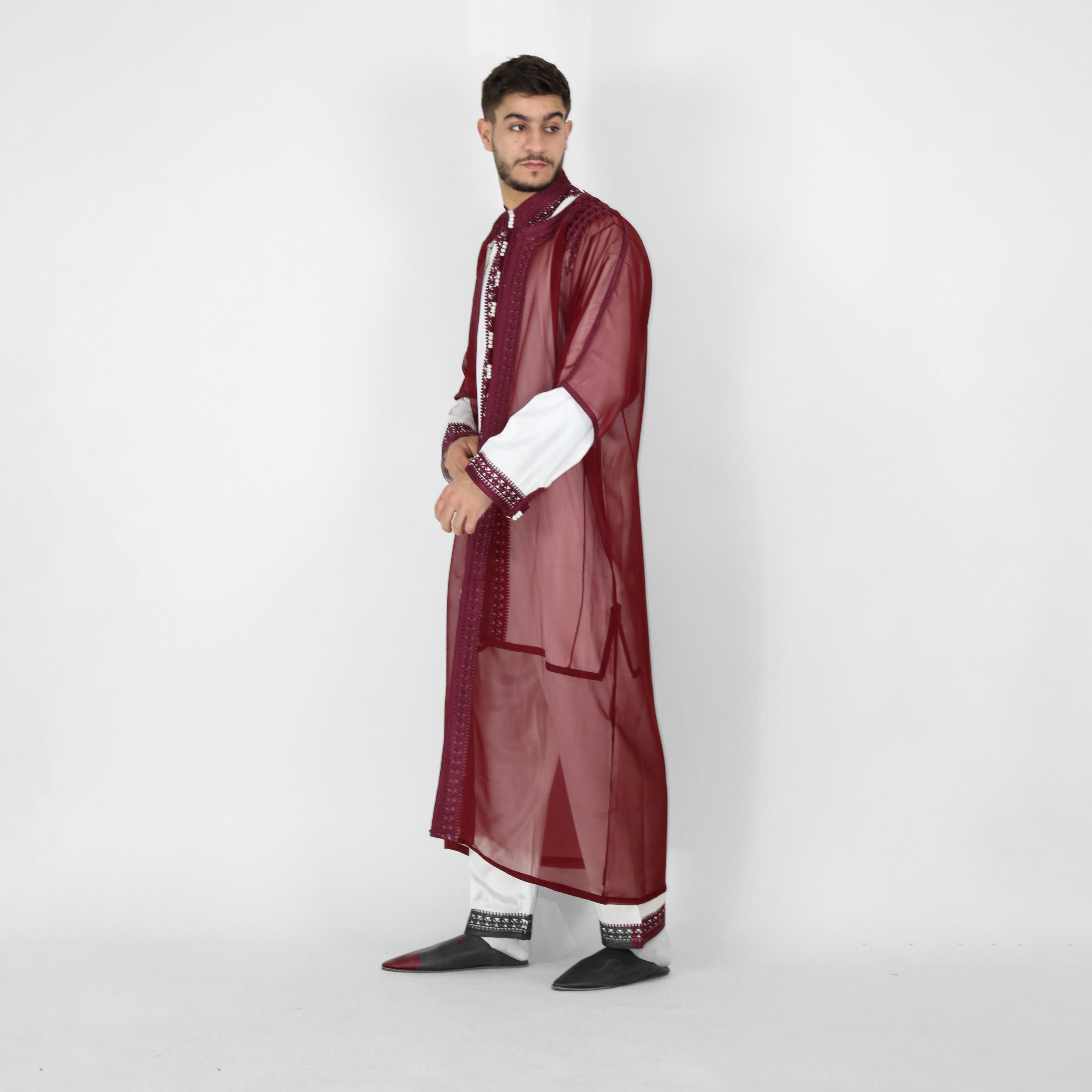 Oasis Moroccan Men Djellaba 3-piece Caftan Thobe Set | luxethobes