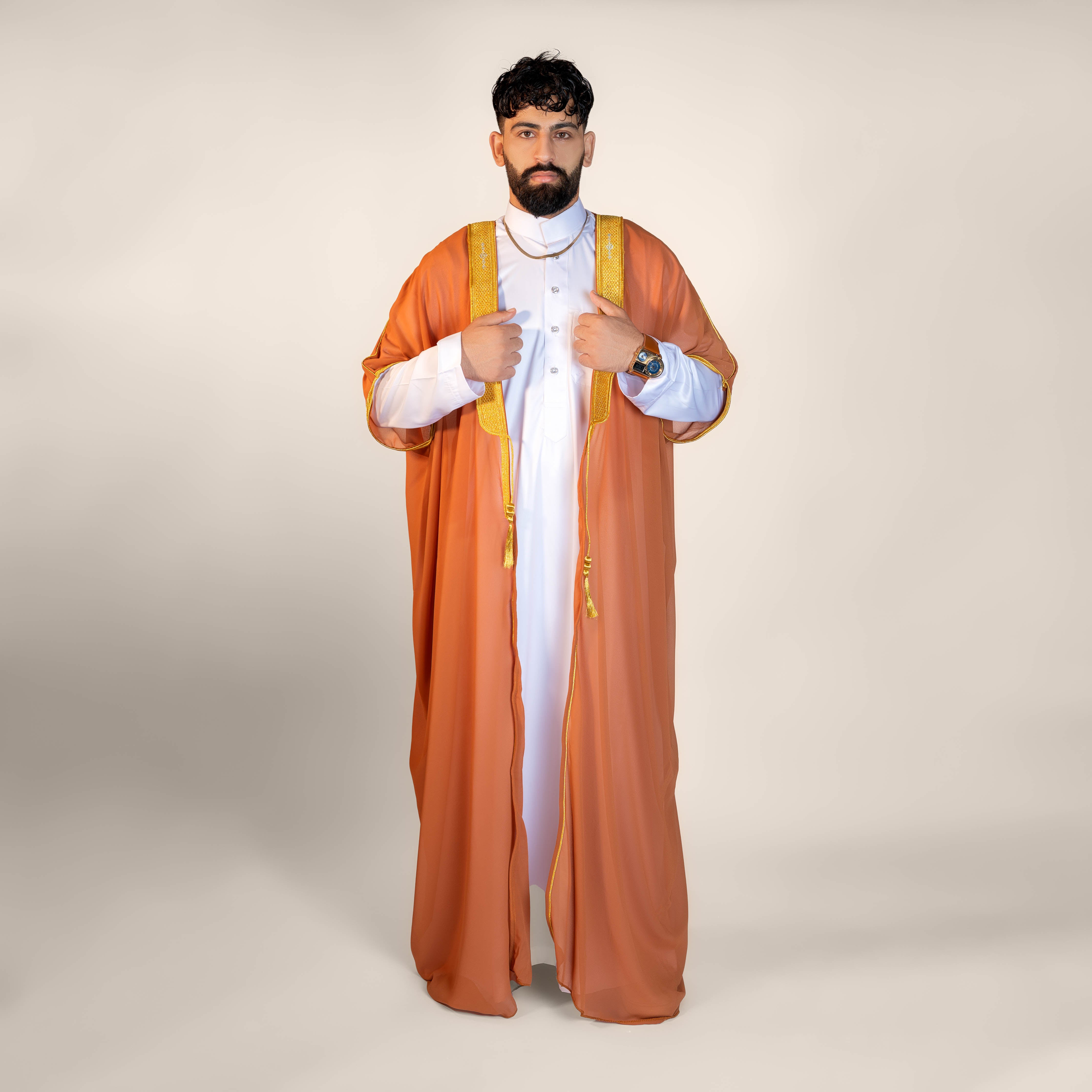 Twilight Cover Golden Embroidered Bisht Cloak