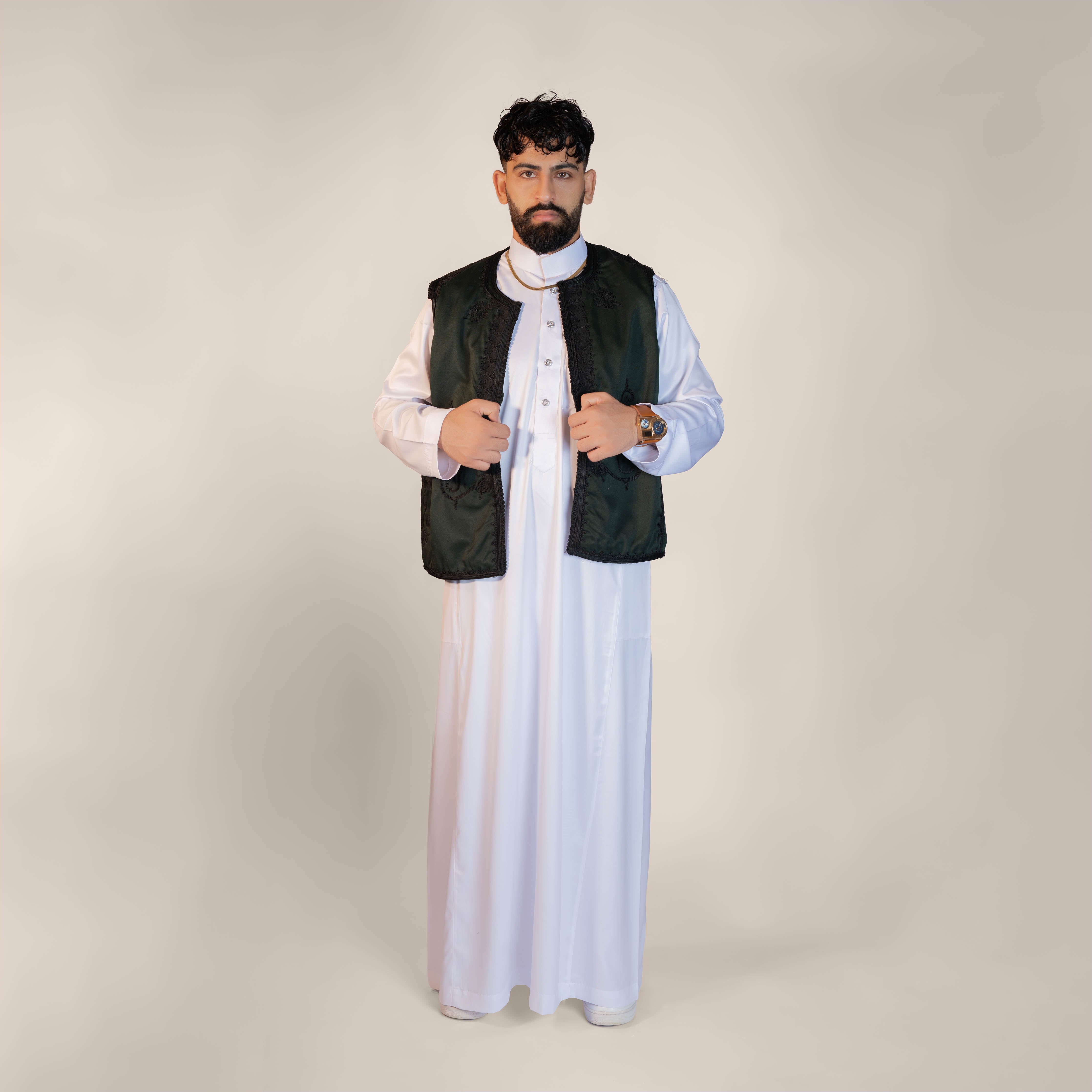 Moonlit Mirage Embroidered Half Coat