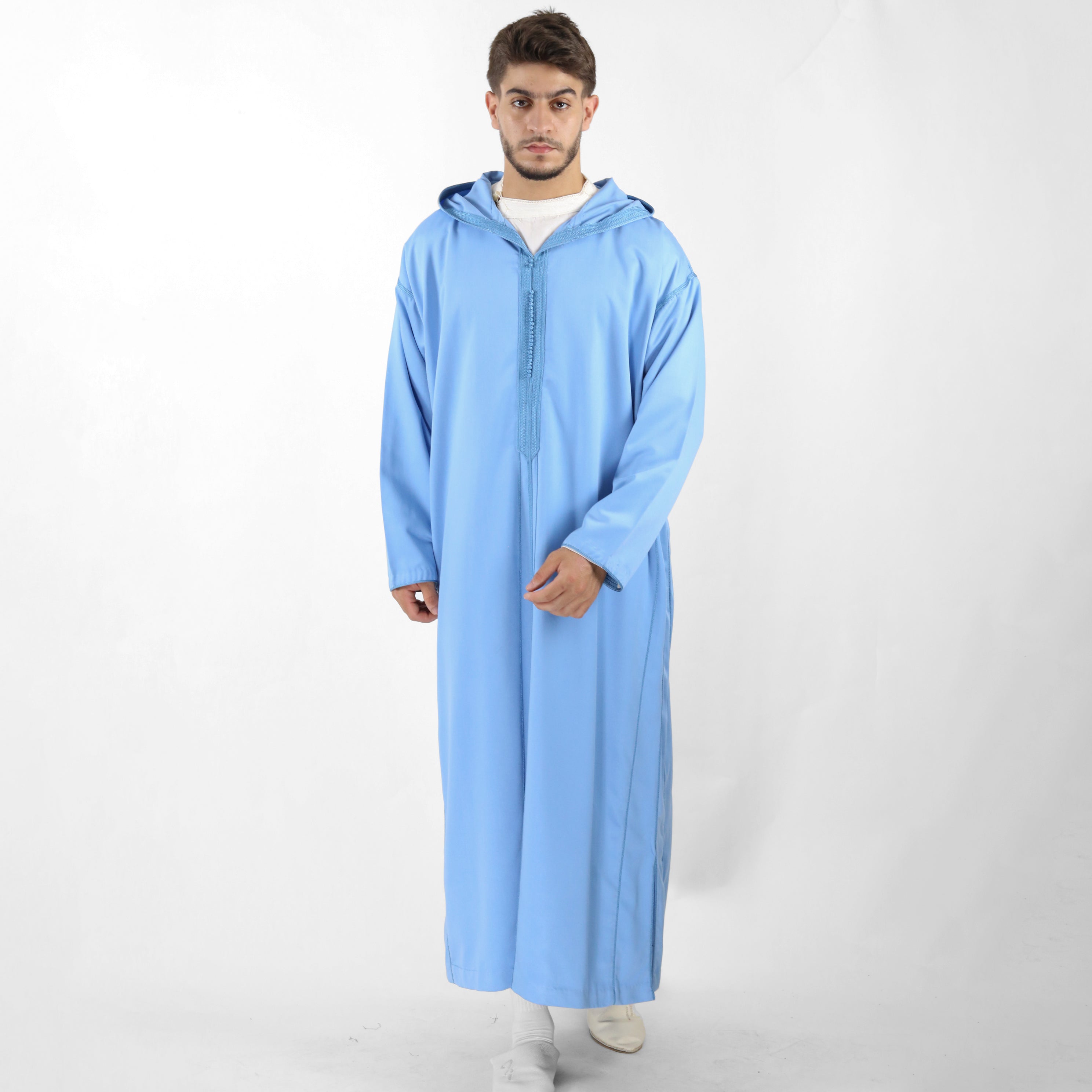 Ethereal Elegance Long Sleeve Hooded Djellaba Thobes