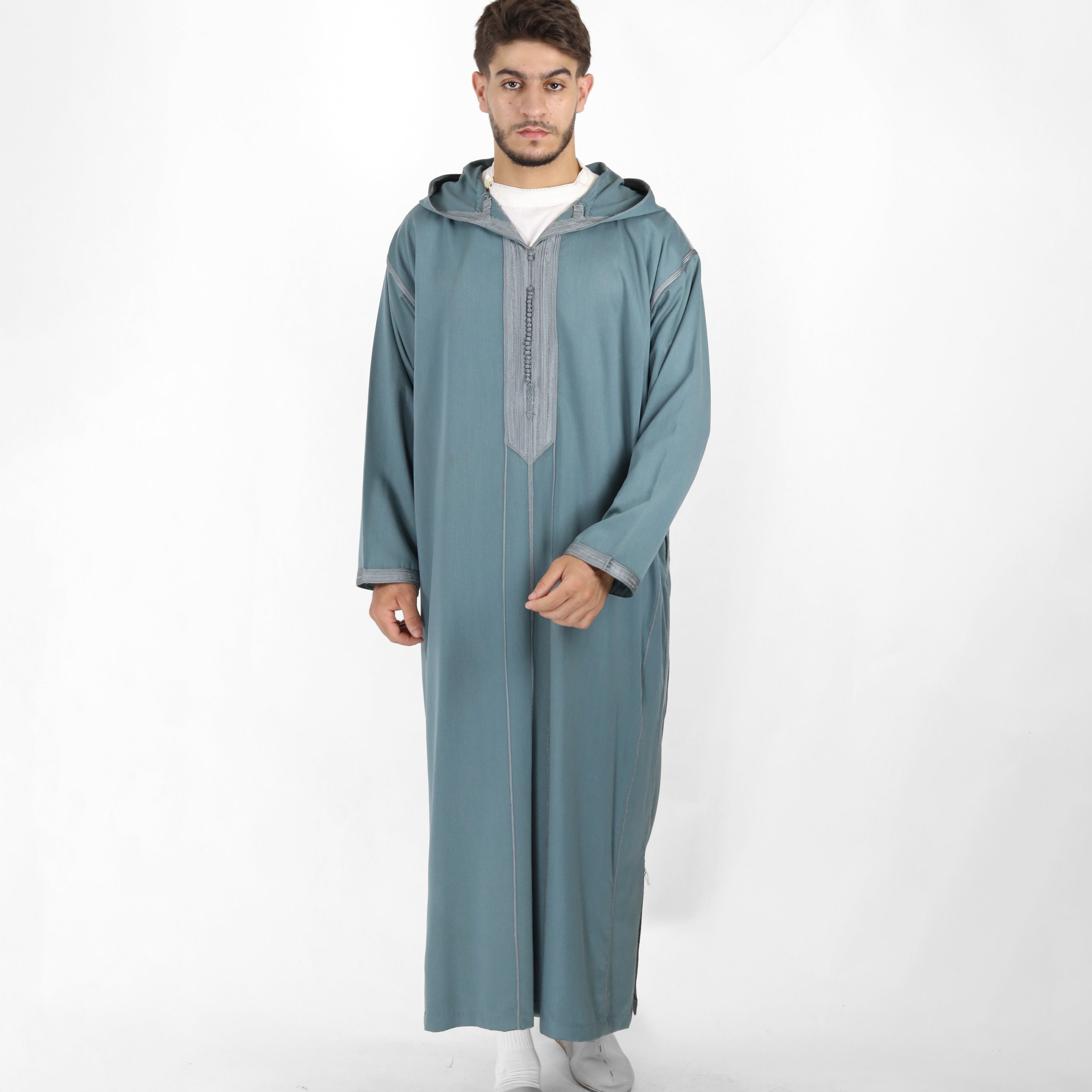Ethereal Elegance Long Sleeve Hooded Djellaba Thobes
