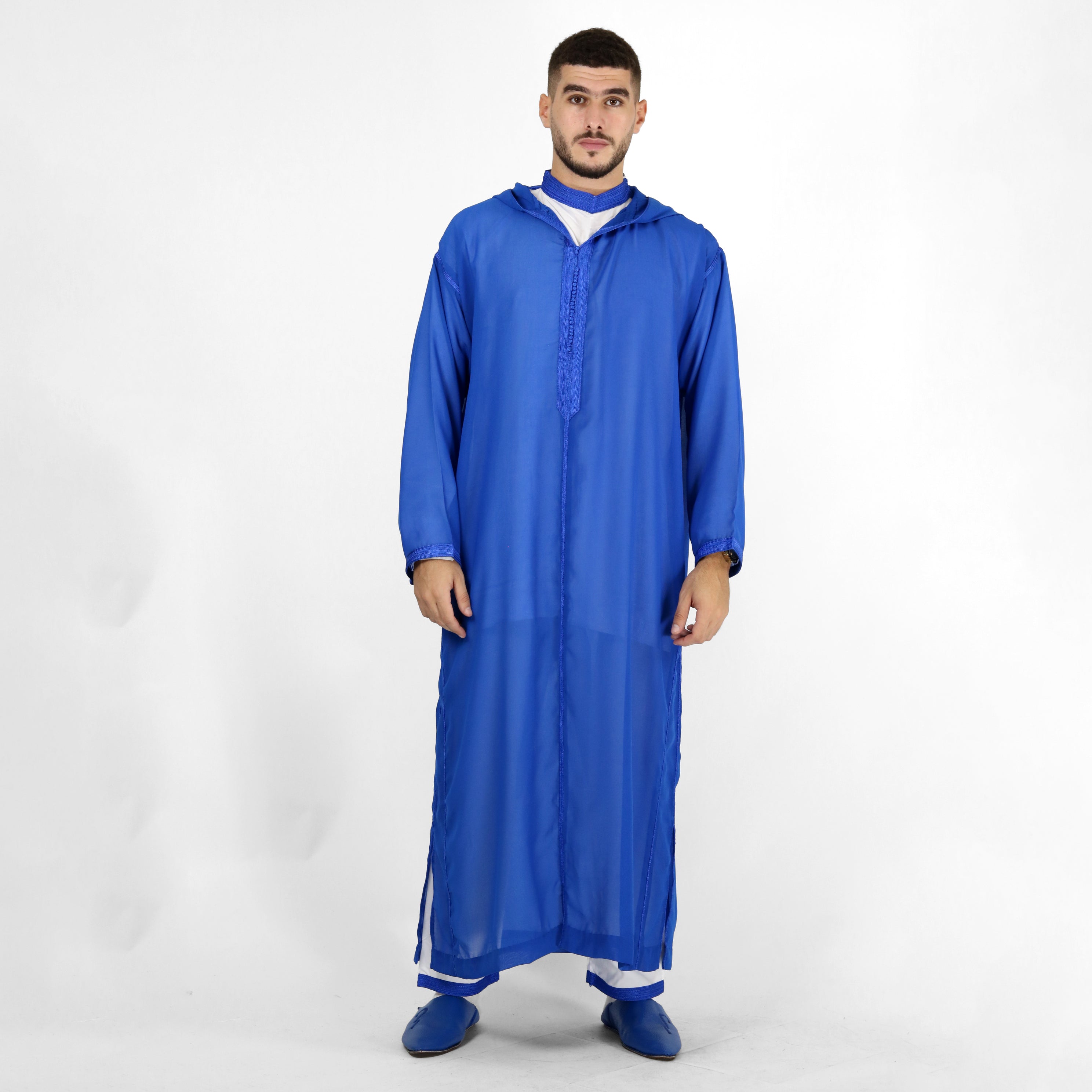 Arabesque Aura Heavy Embroidery Work Hooded Djellaba Thobes