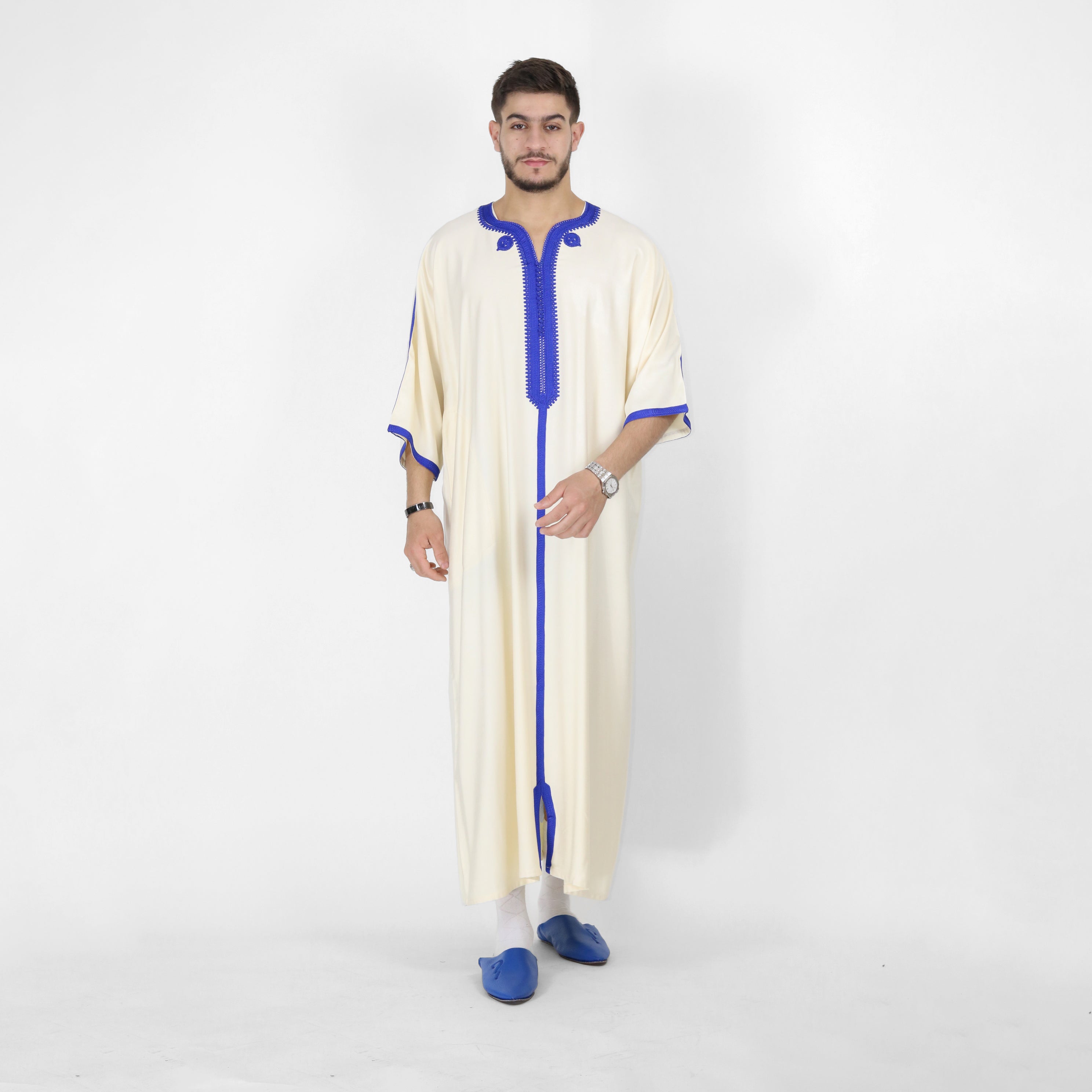 Celestial Serenity Elbow Length Sleeve Embroidered Thobes