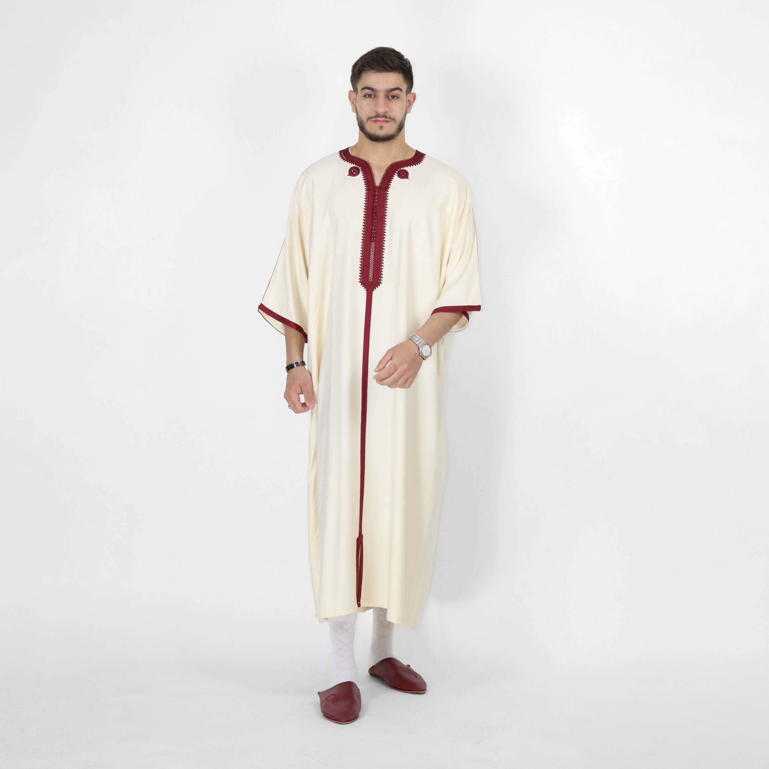 Celestial Serenity Elbow Length Sleeve Embroidered Thobes