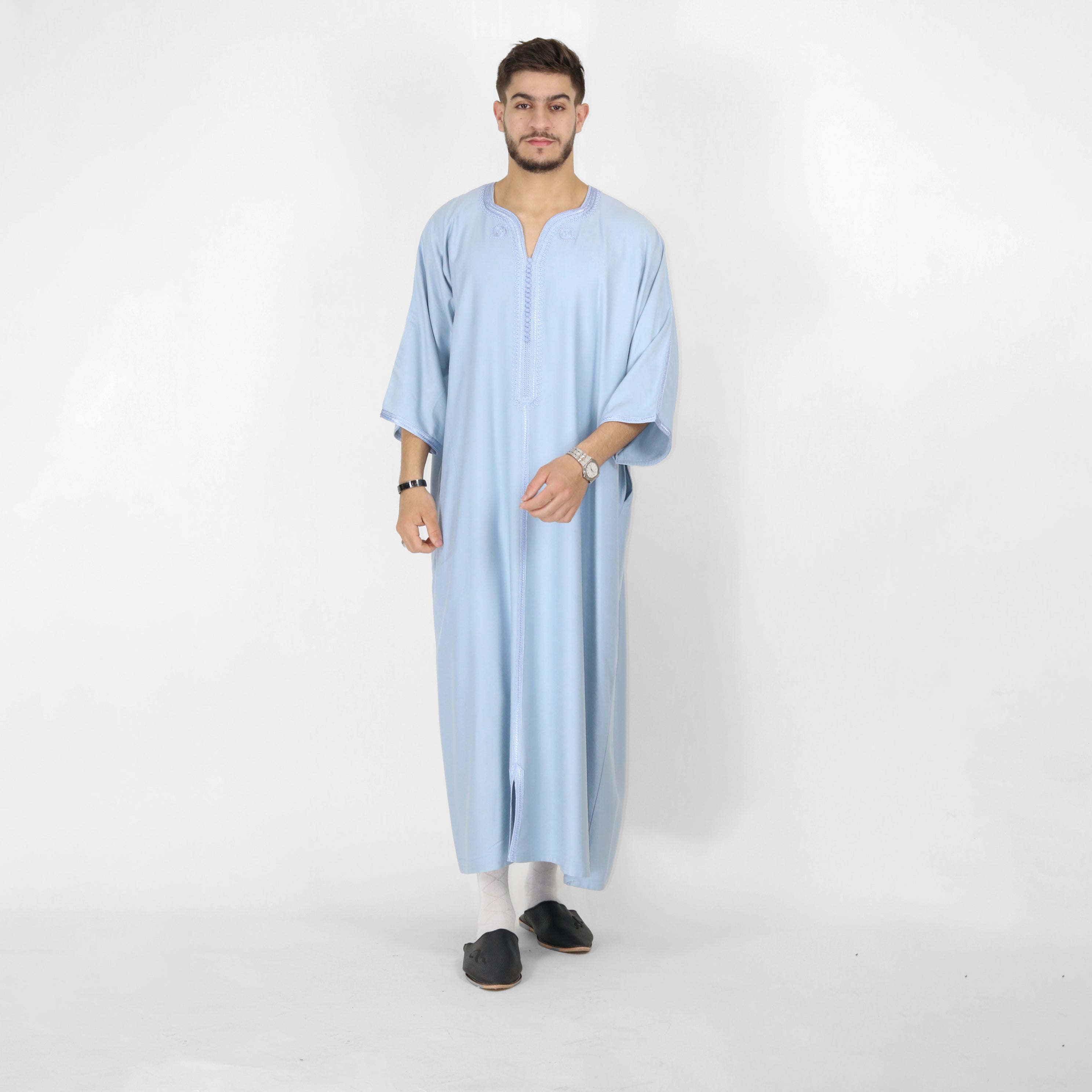 Celestial Serenity Elbow Length Sleeve Embroidered Thobes