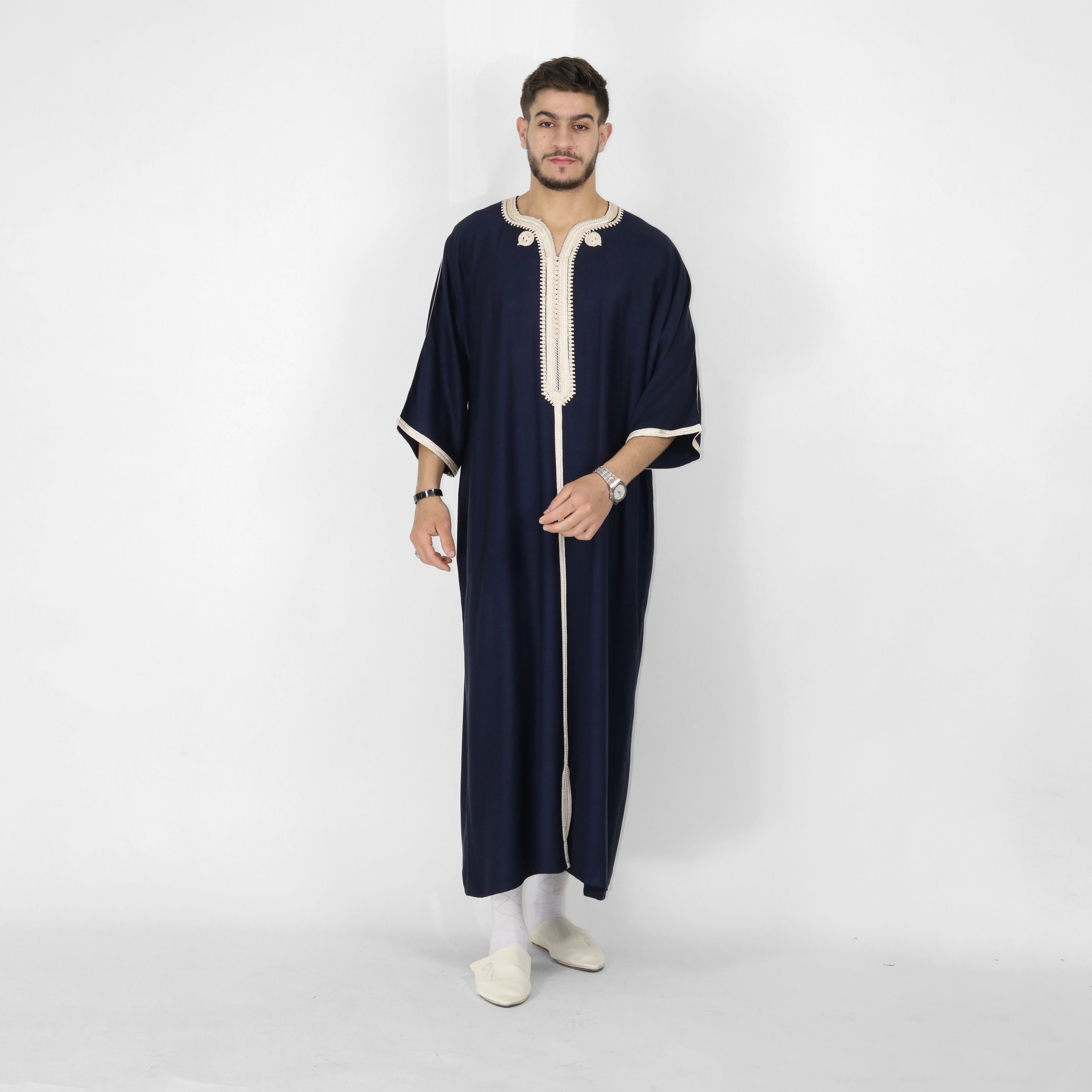 Celestial Serenity Elbow Length Sleeve Embroidered Thobes