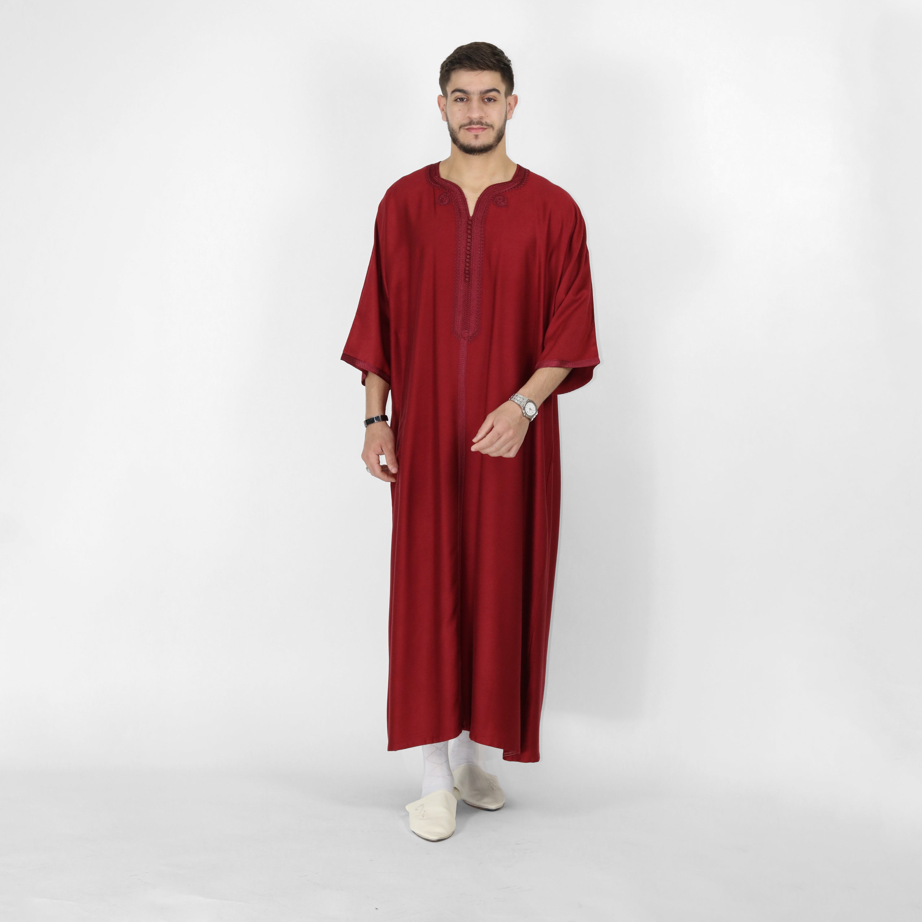 Celestial Serenity Elbow Length Sleeve Embroidered Thobes