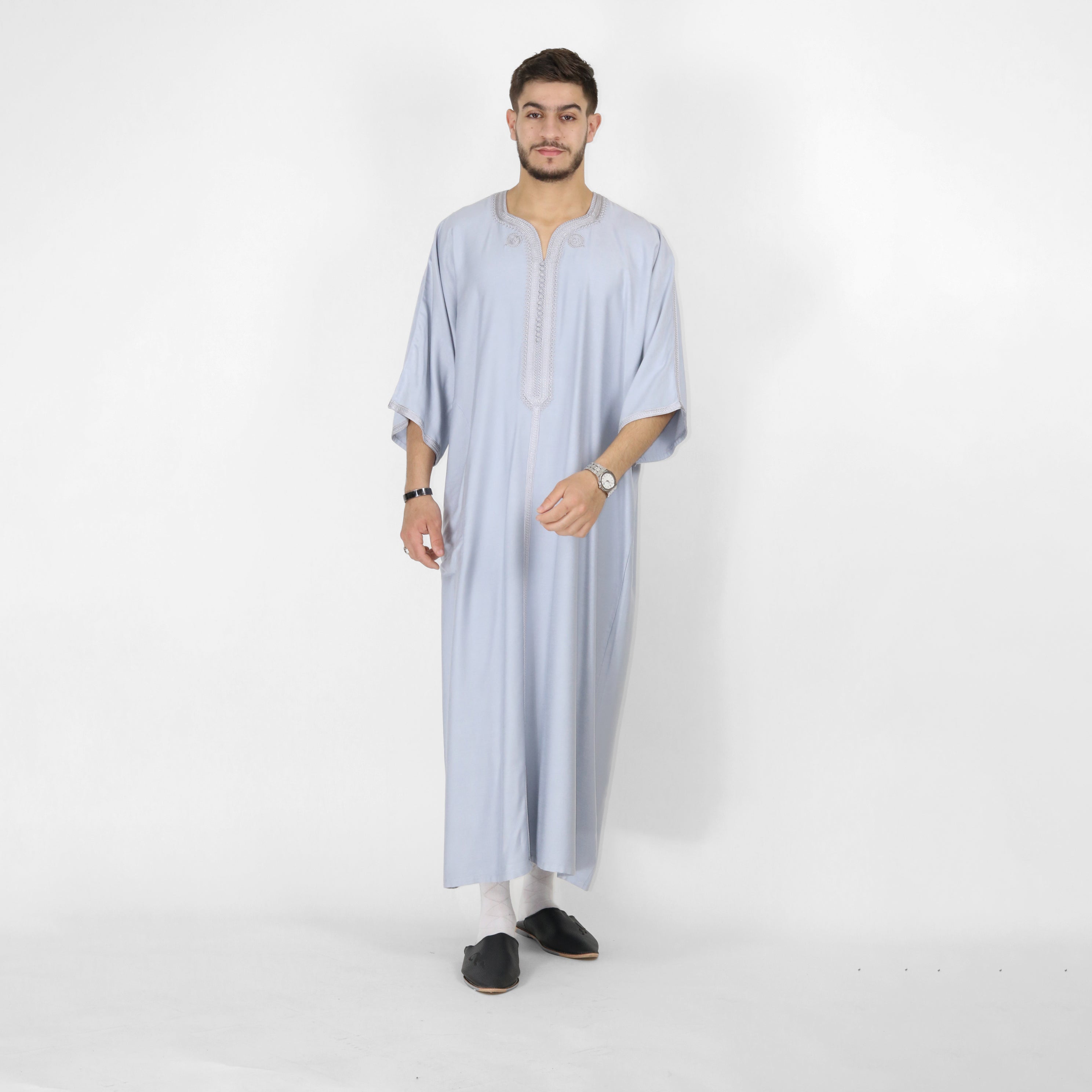 Celestial Serenity Elbow Length Sleeve Embroidered Thobes